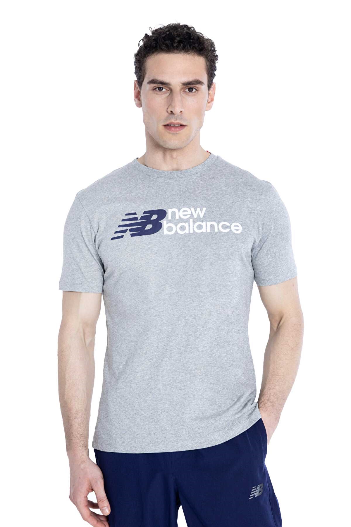 New Balance Lifestyle Erkek Tişört MNT1354-AG Gri