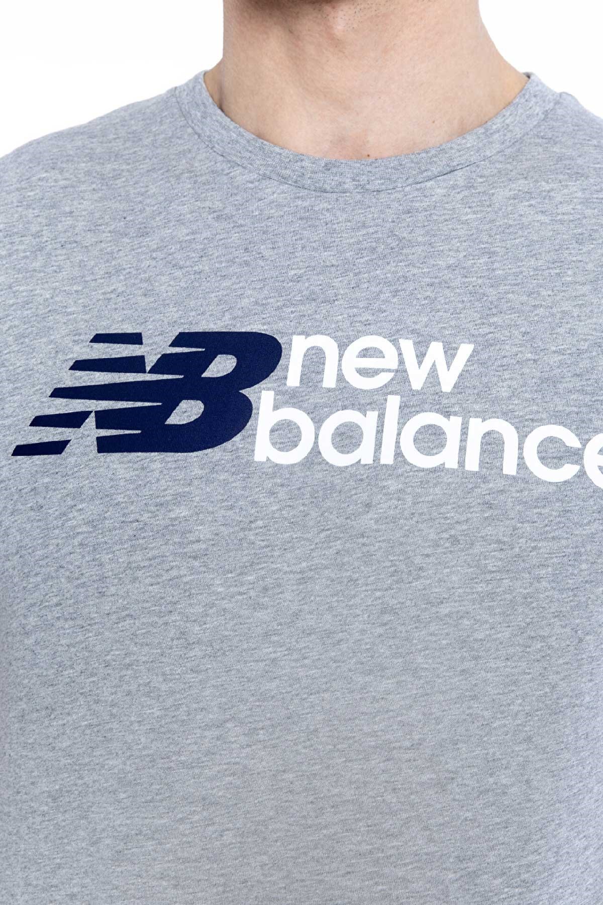 New Balance Lifestyle Erkek Tişört MNT1354-AG Gri