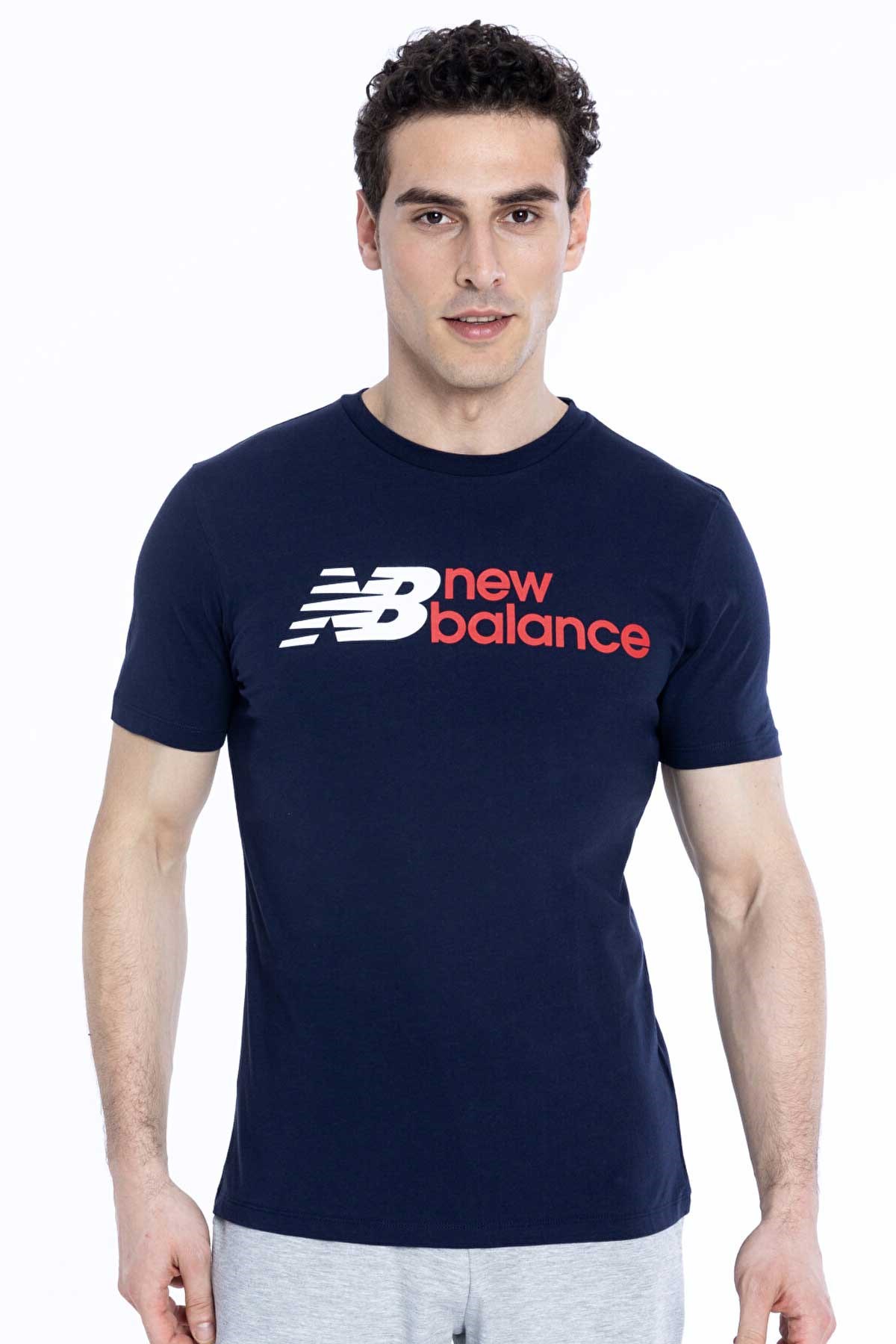 New Balance Lifestyle Erkek Tişört MNT1354-AVI Lacivert