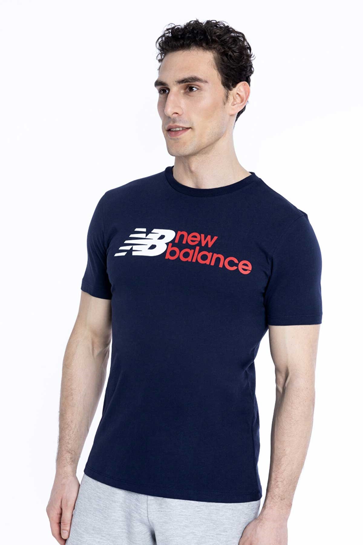 New Balance Lifestyle Erkek Tişört MNT1354-AVI Lacivert