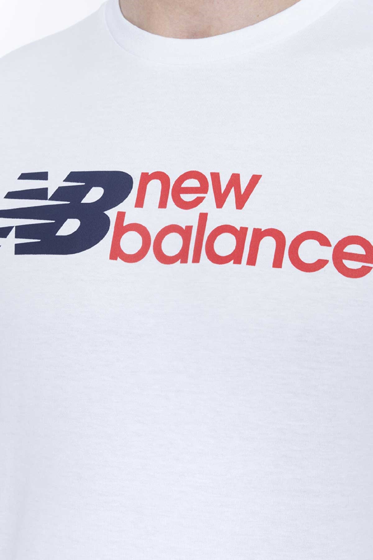 New Balance Lifestyle Erkek Tişört MNT1354-WT Beyaz
