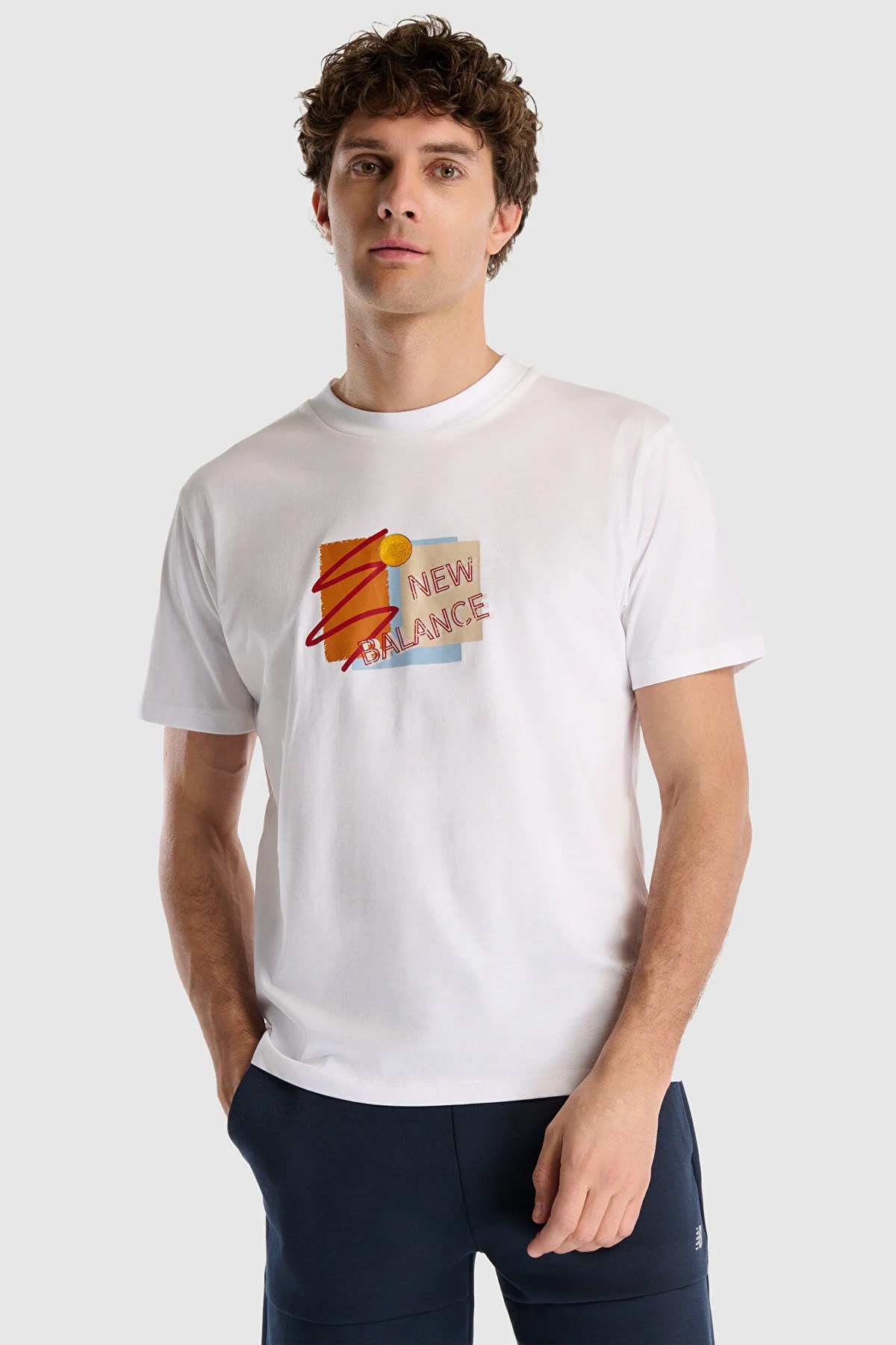 New Balance Erkek Tişört Mnt1511-Wt Beyaz