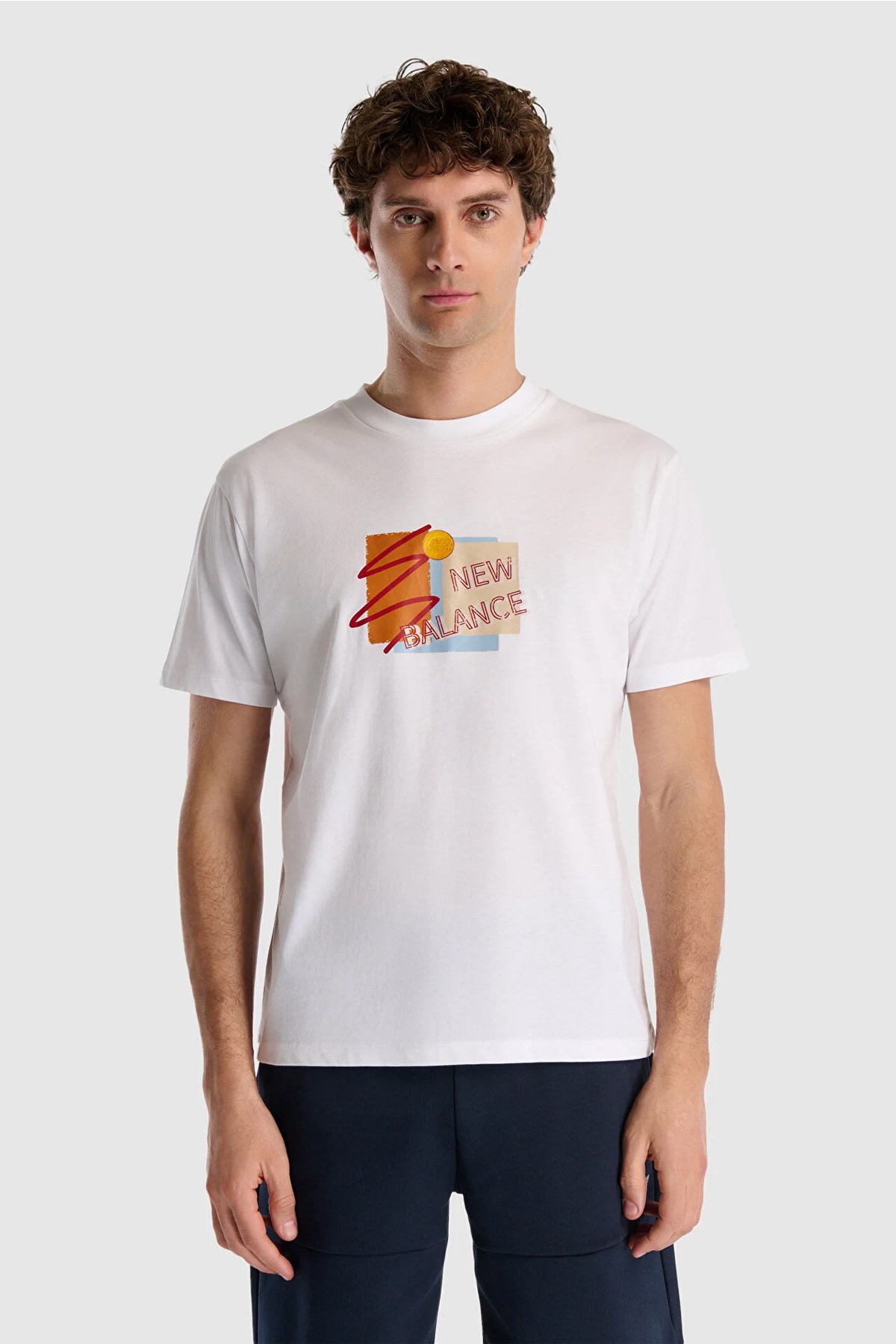New Balance Erkek Tişört Mnt1511-Wt Beyaz