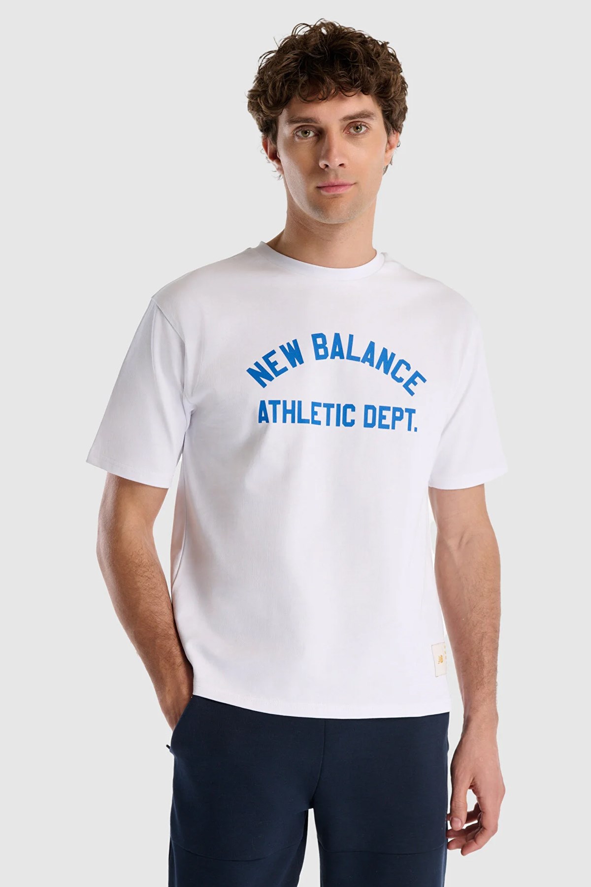 New Balance Erkek Tişört Mnt1519-Wt Beyaz