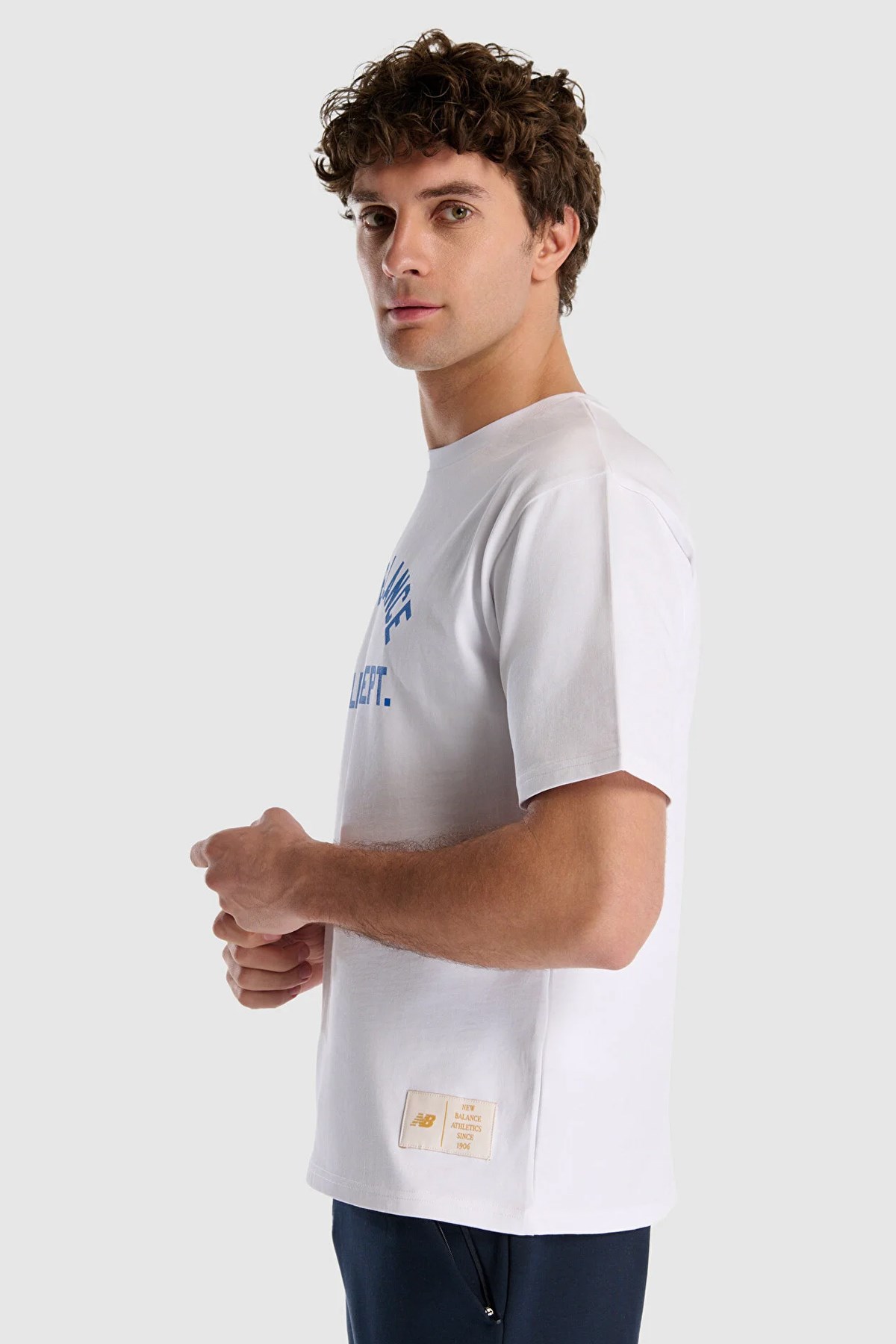 New Balance Erkek Tişört Mnt1519-Wt Beyaz