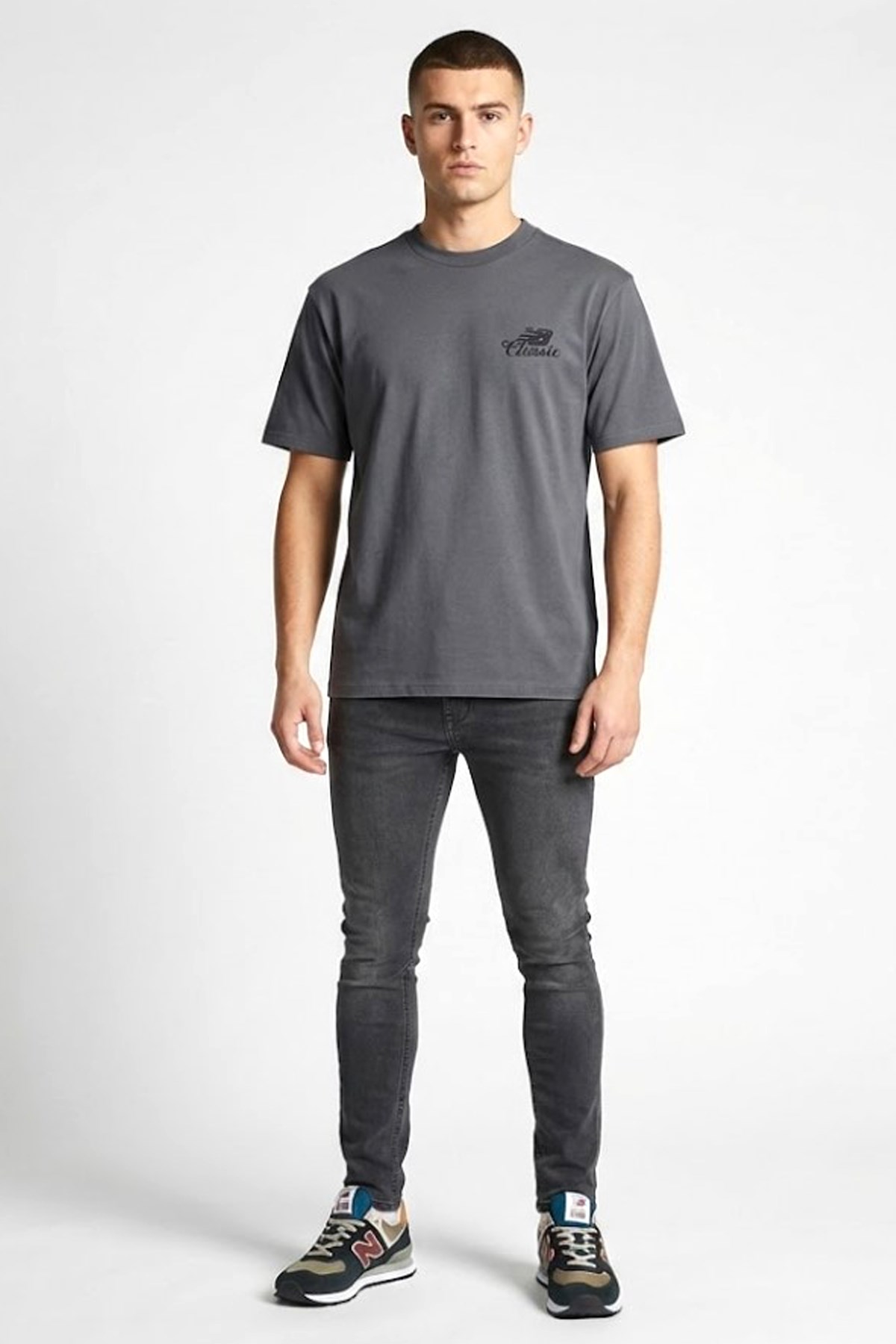 New Balance Lifestyle Erkek Tişört MNT1643-GRY Gri