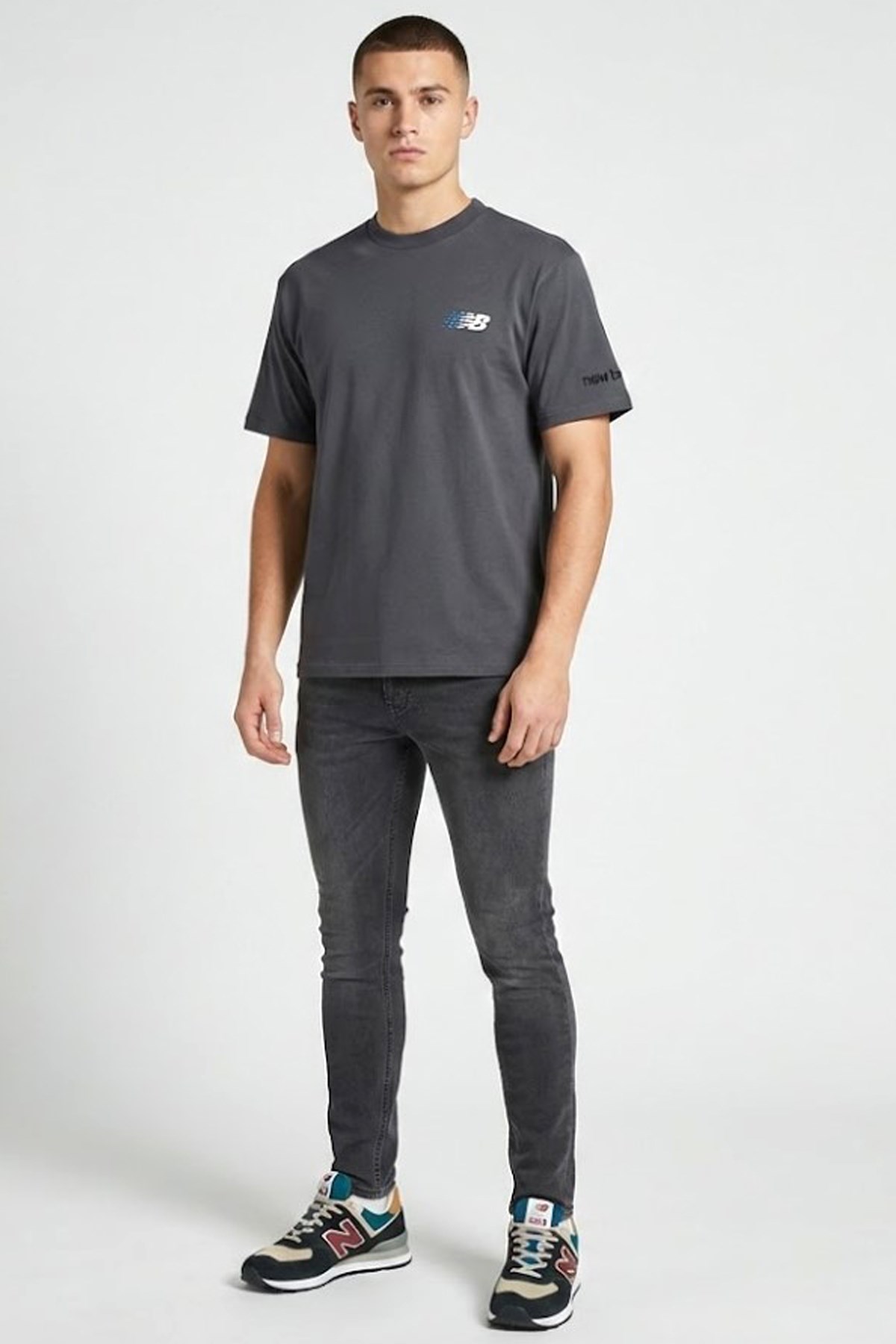 New Balance Lifestyle Erkek Tişört MNT1644-GRY Gri