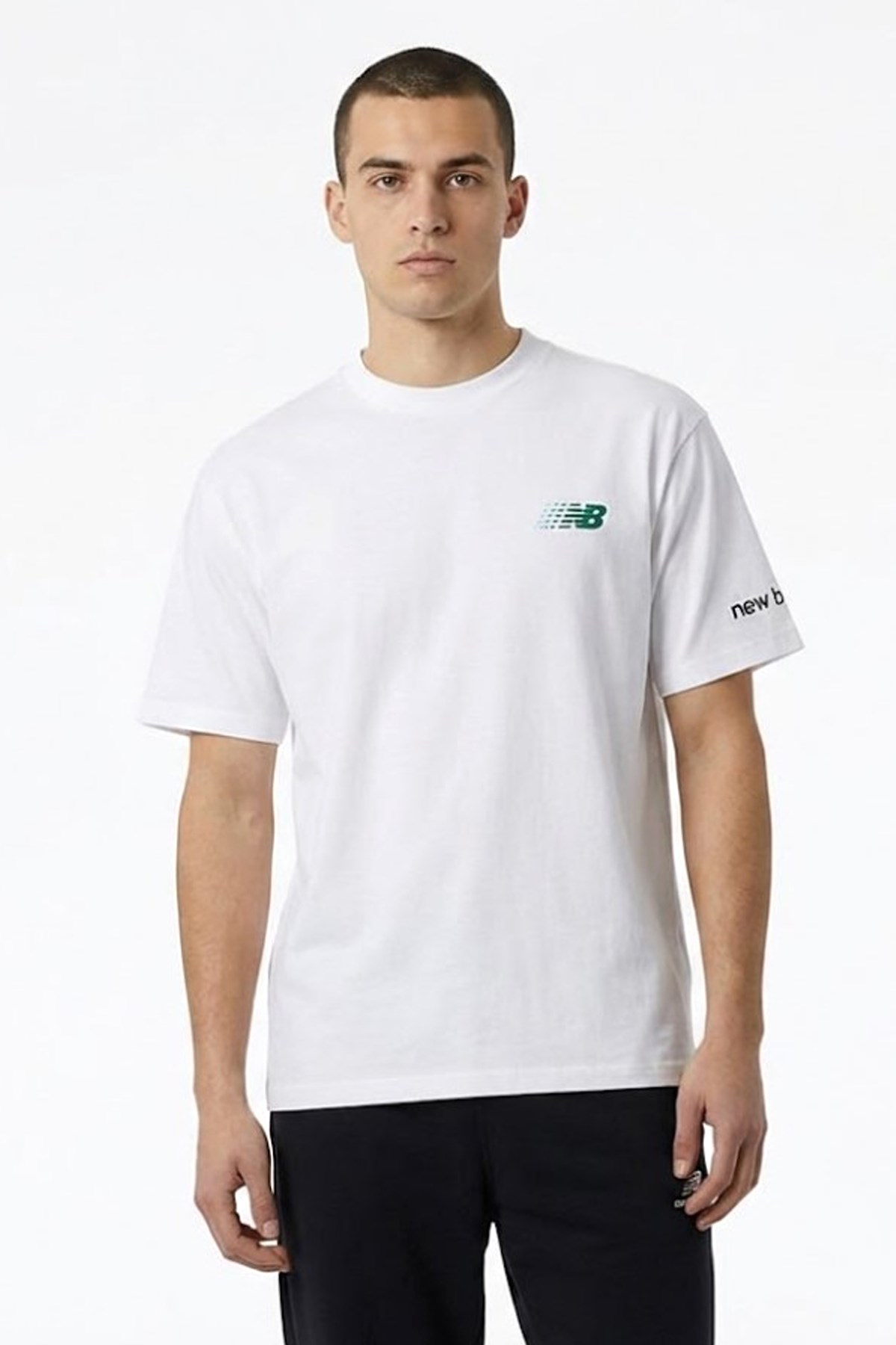 New Balance Lifestyle Erkek Tişört MNT1644-WT Beyaz