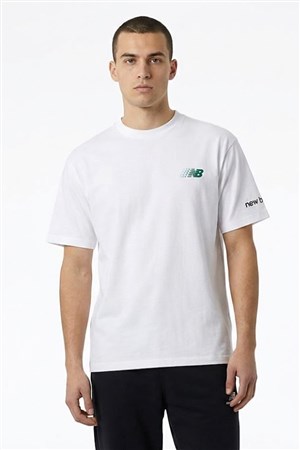 New Balance Lifestyle Erkek Tişört MNT1644-WT