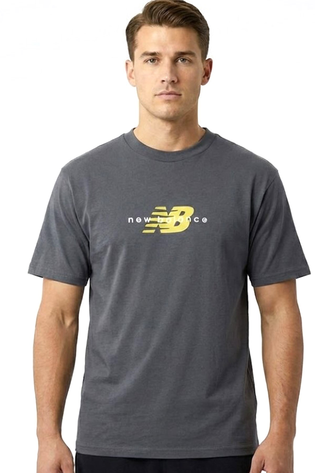 New Balance Lifestyle Erkek Tişört MNT1645-GRY Gri