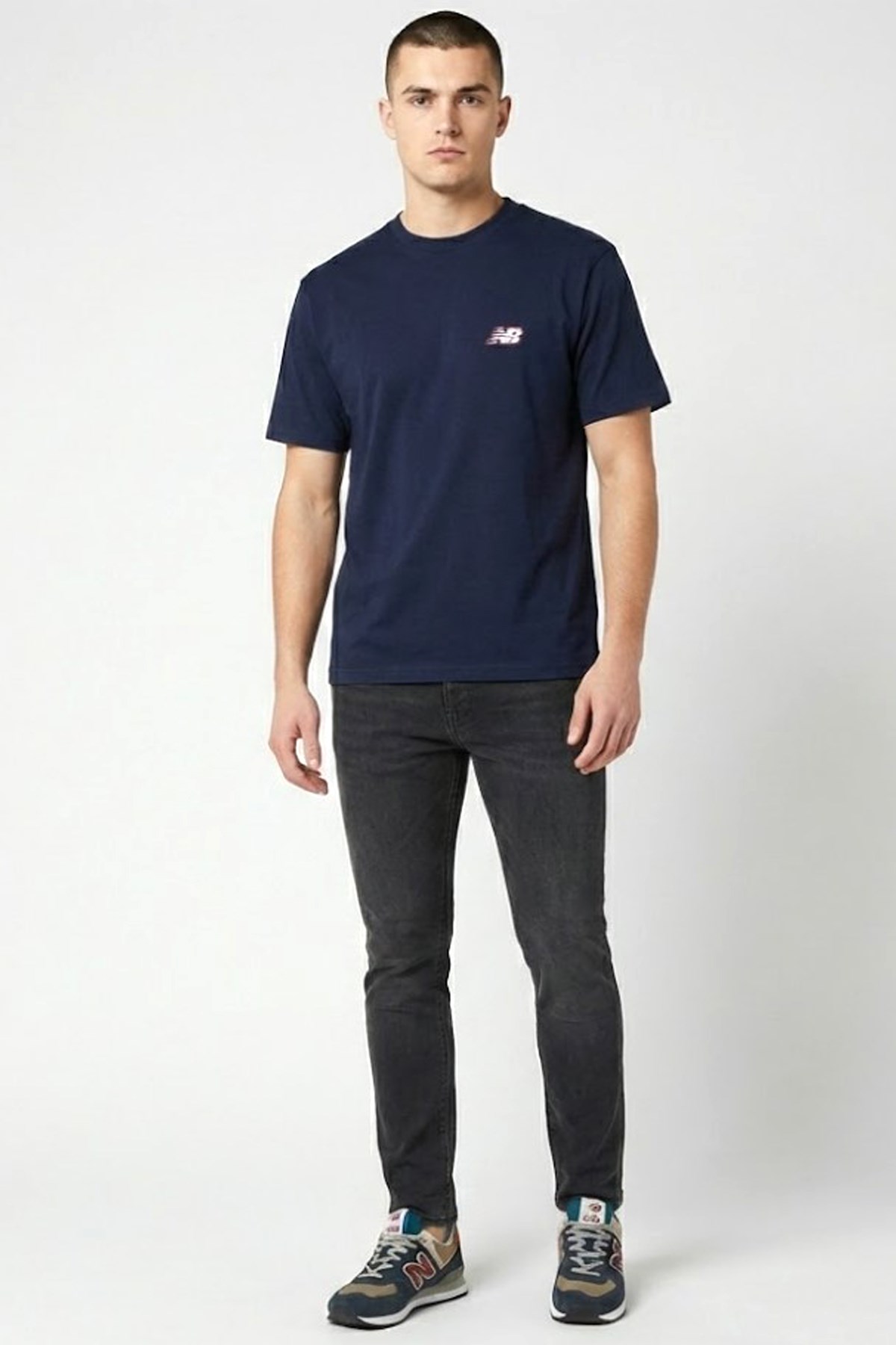 New Balance Lifestyle Erkek Tişört MNT1647-AVI Lacivert