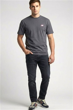 New Balance Lifestyle Erkek Tişört MNT1647-GRY