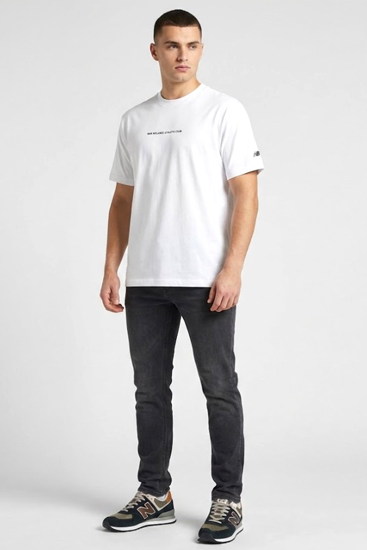 New Balance Lifestyle Erkek Tişört MNT1648-WT Beyaz