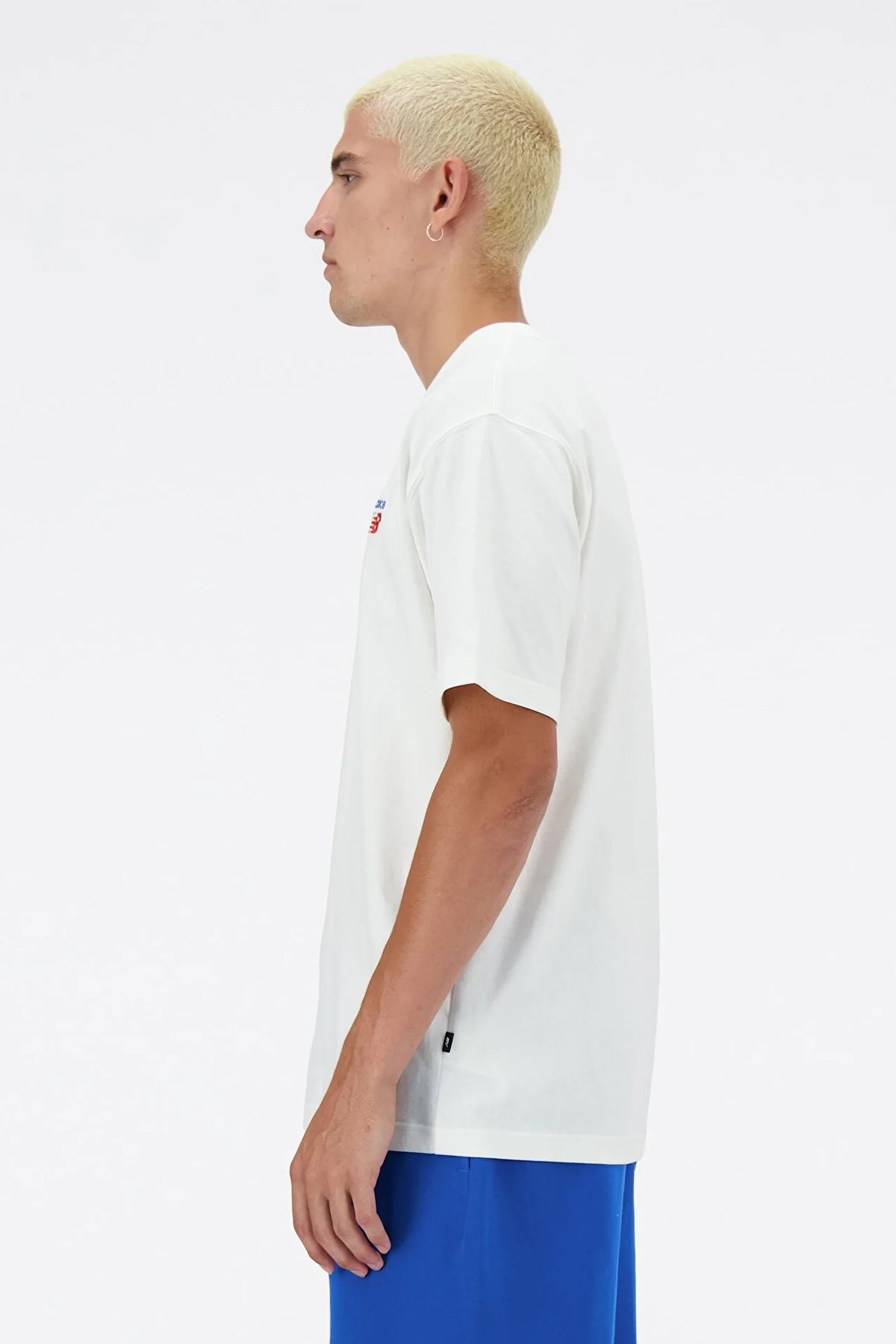 New Balance Erkek Tişört Mnt3434-Sst Beyaz