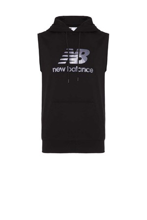New Balance Sleeveless Erkek Kolsuz Kapşonlu Tişört MPH1109-BK