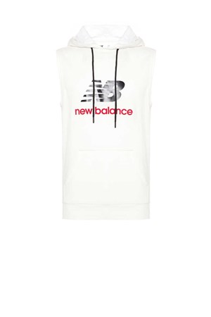 New Balance Sleeveless Erkek Kolsuz Kapşonlu Tişört MPH1109-WT