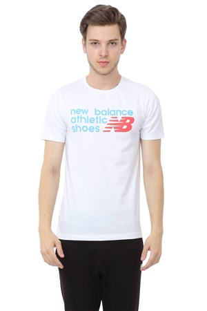 New Balance Erkek Tişört MPS001-WT