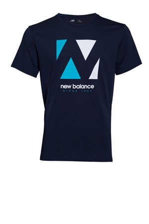 New Balance N Logo Erkek Tişört MPS006-Avi