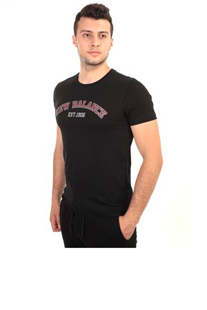 New Balance Logo Tee Erkek Tişört MPT026-BK