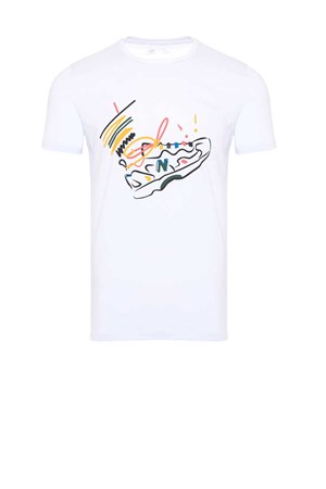 New Balance Graphic Erkek Tişört MPT1116-WT