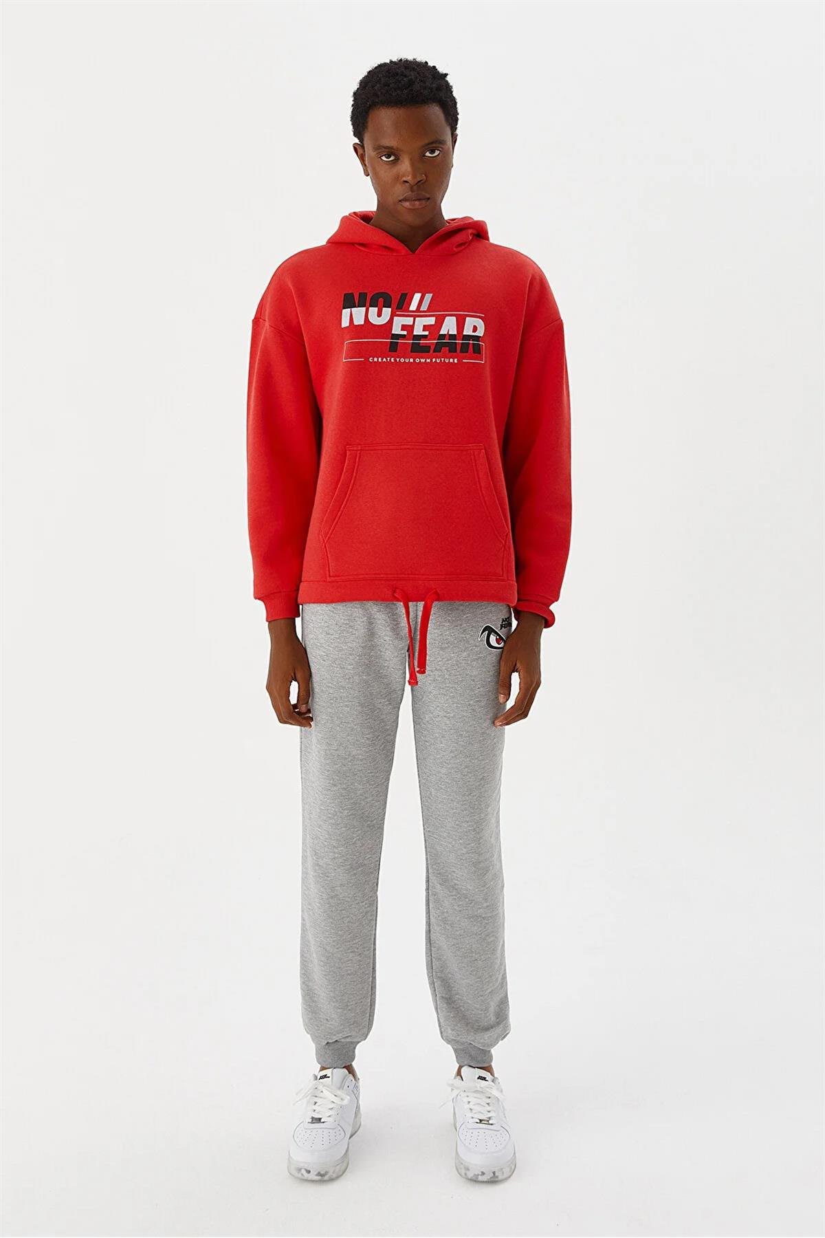 No Fear Erkek Sweatshirt NFR-M500243 Kırmızı