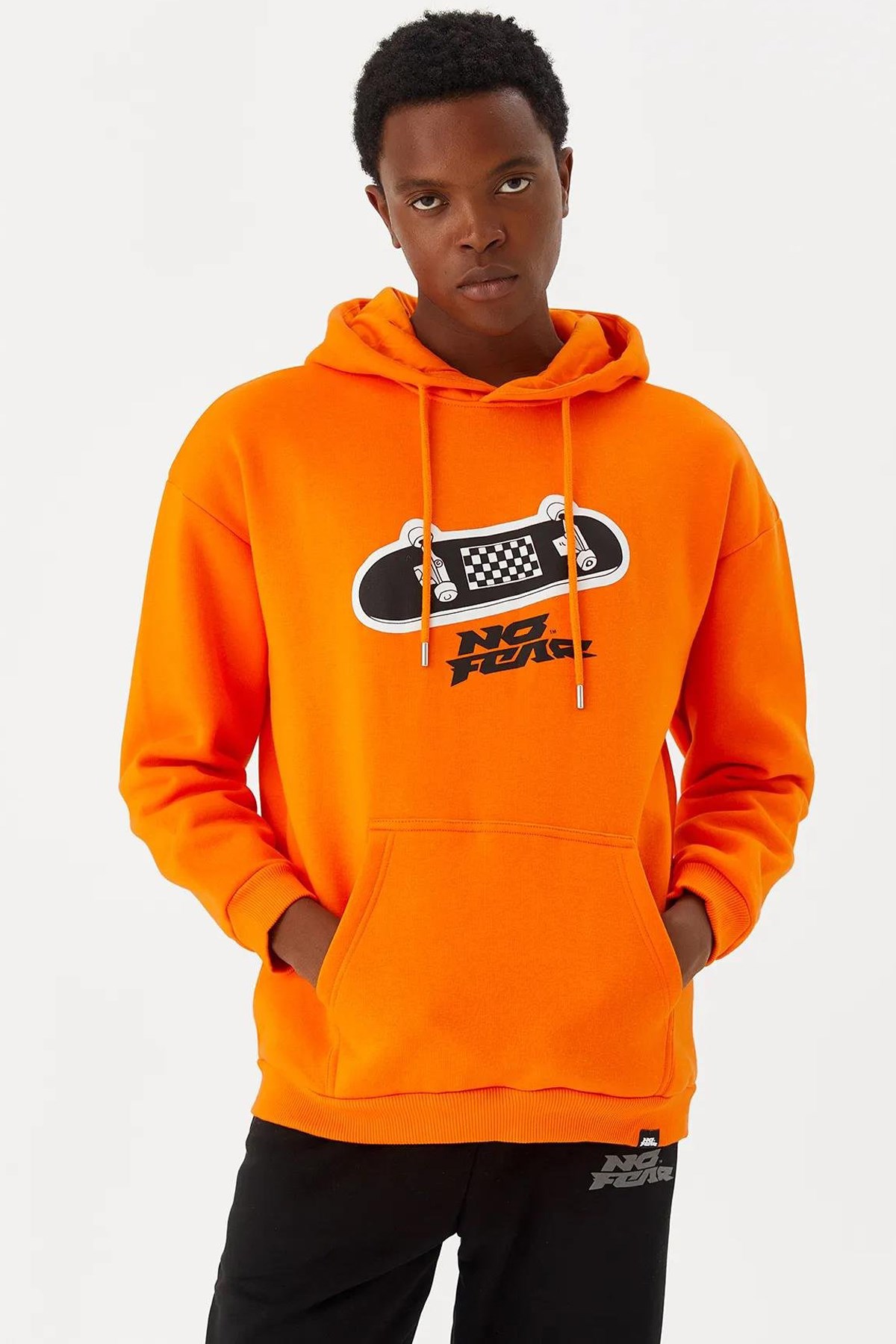 No Fear Erkek Sweatshirt NFR-M500246 Turuncu