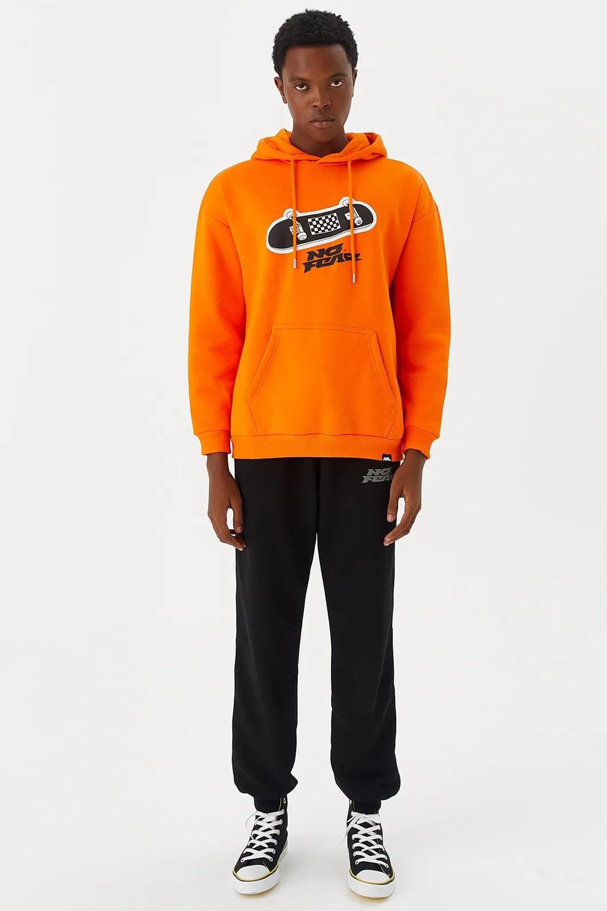 No Fear Erkek Sweatshirt NFR-M500246 Turuncu