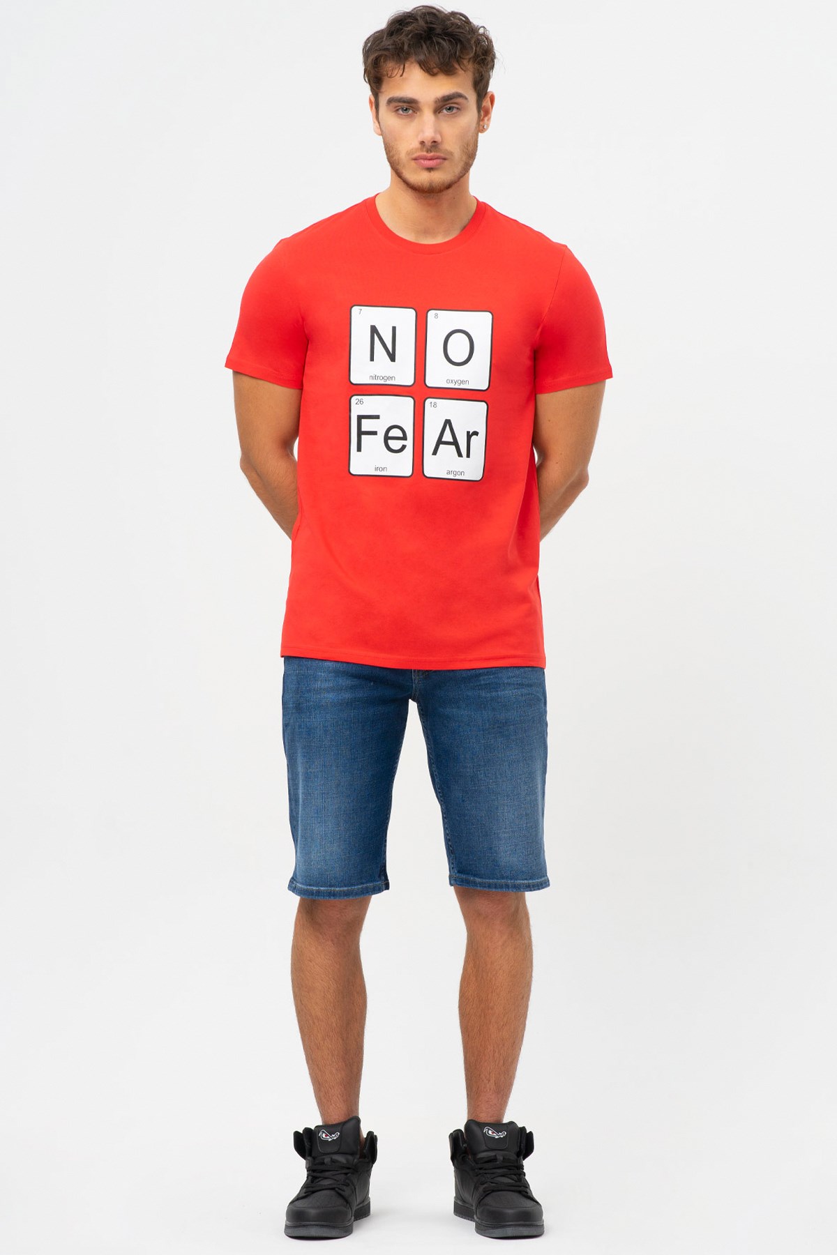 No Fear Erkek Tişört NFR-M50041 Kırmızı