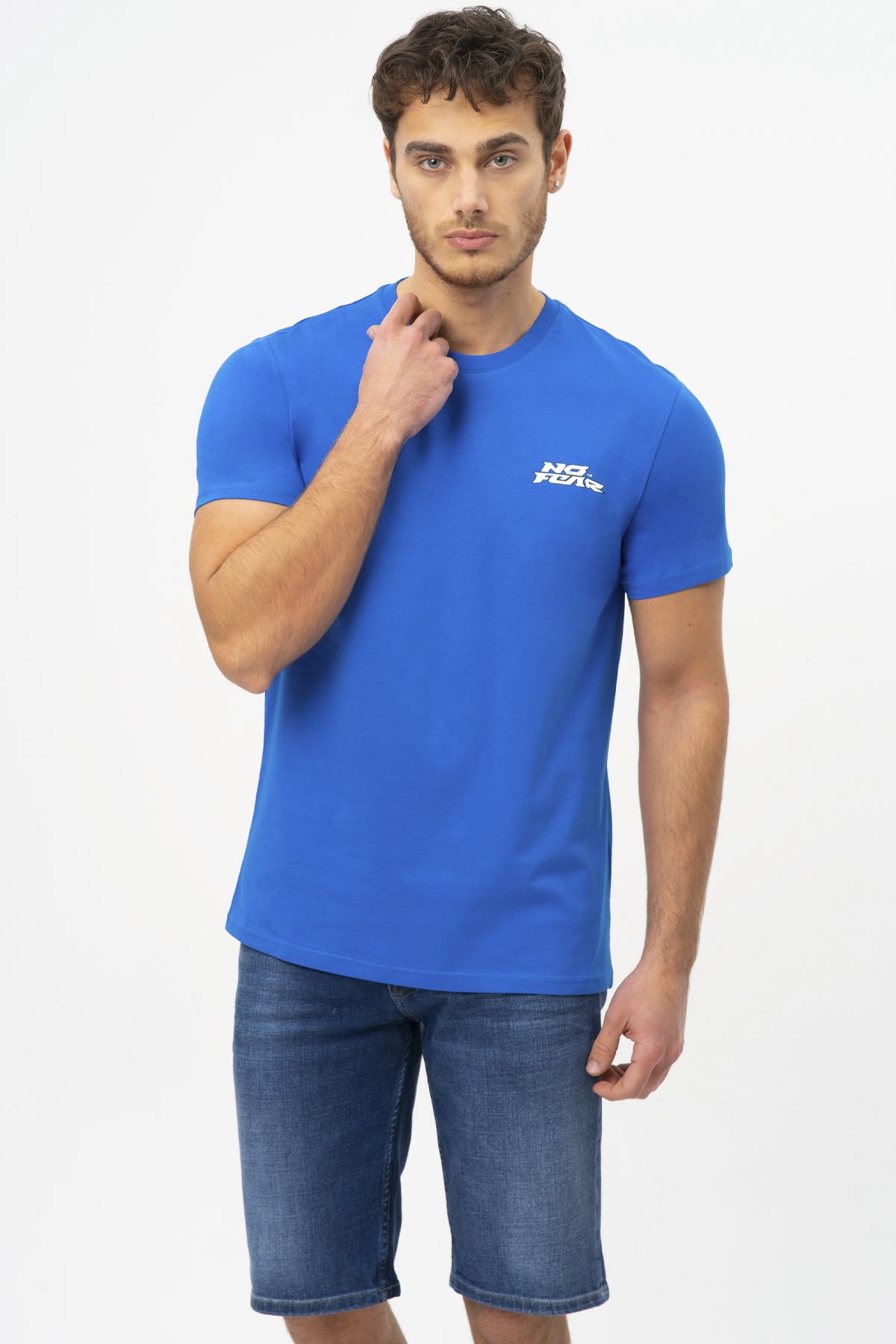 No Fear Erkek Tişört NFR-M50042 Mavi