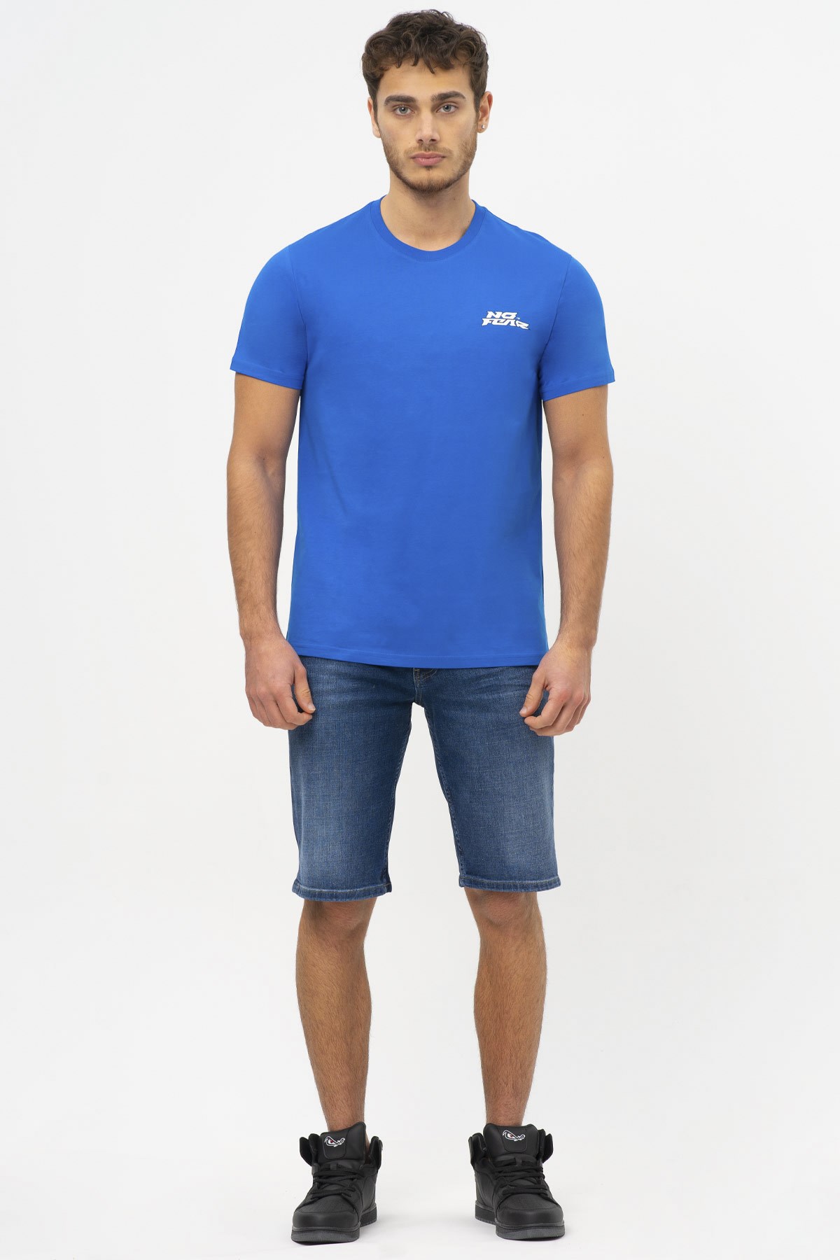 No Fear Erkek Tişört NFR-M50042 Mavi
