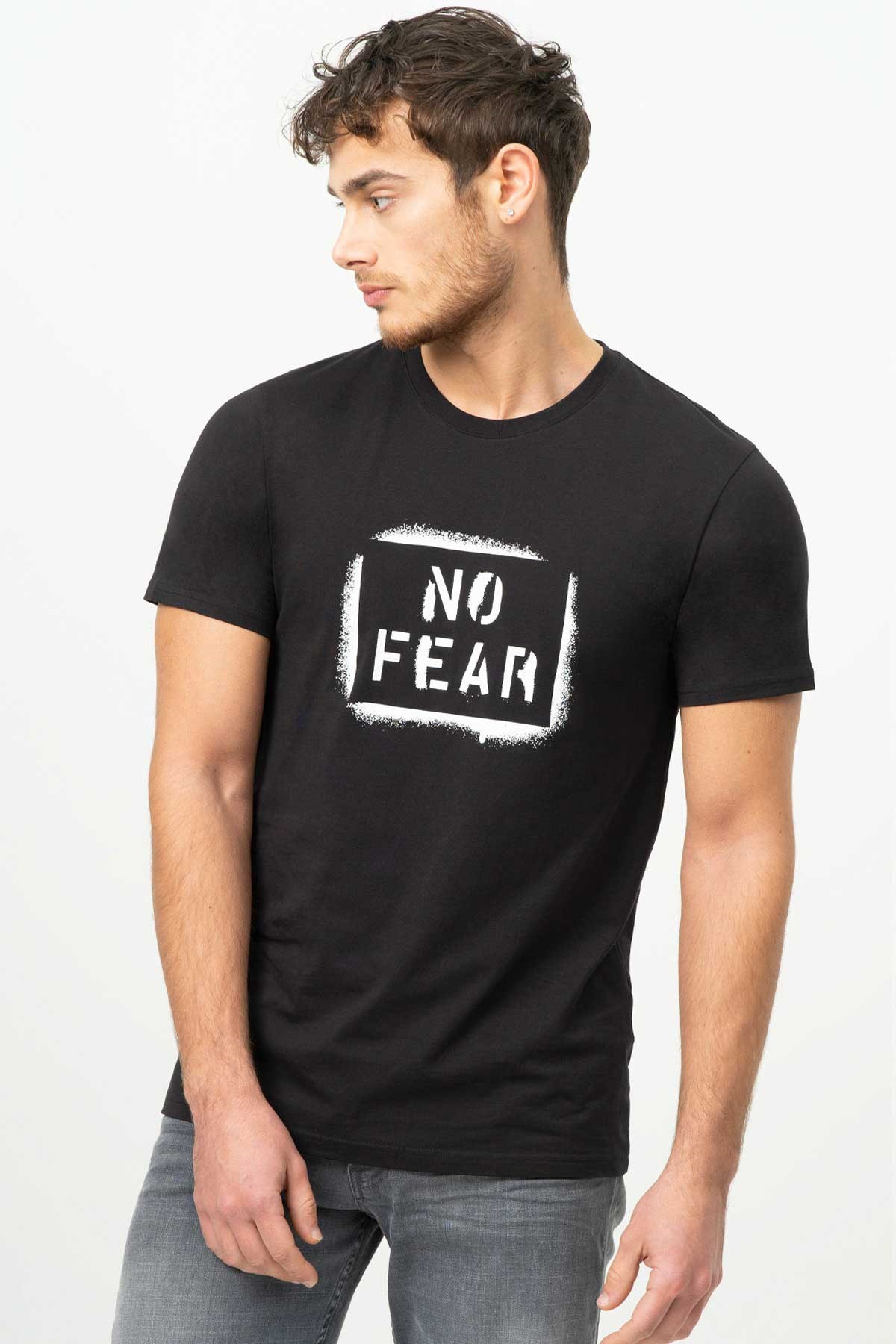 No Fear Erkek Tişört NFR-M50043 Siyah