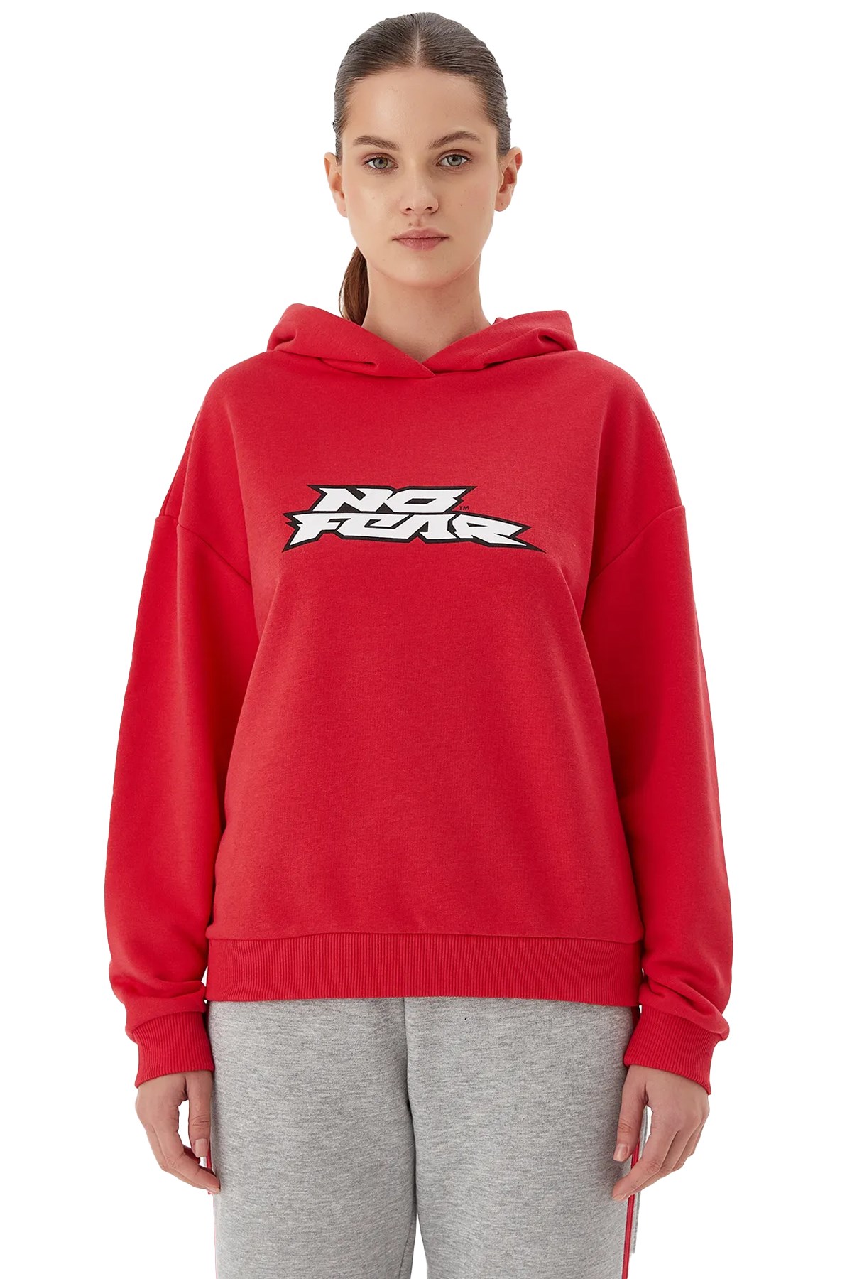 No Fear Kadın Sweatshirt NFR-W500154 Kırmızı