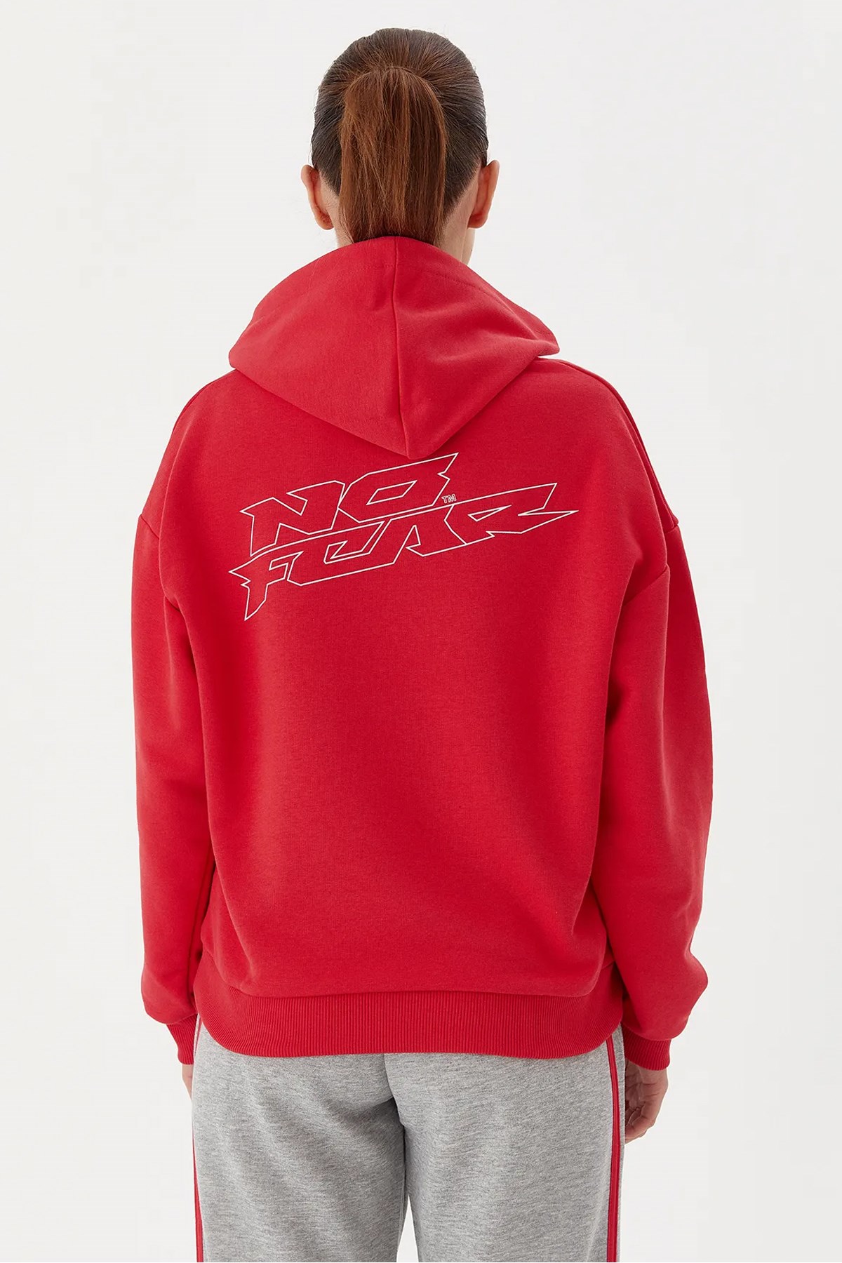 No Fear Kadın Sweatshirt NFR-W500154 Kırmızı