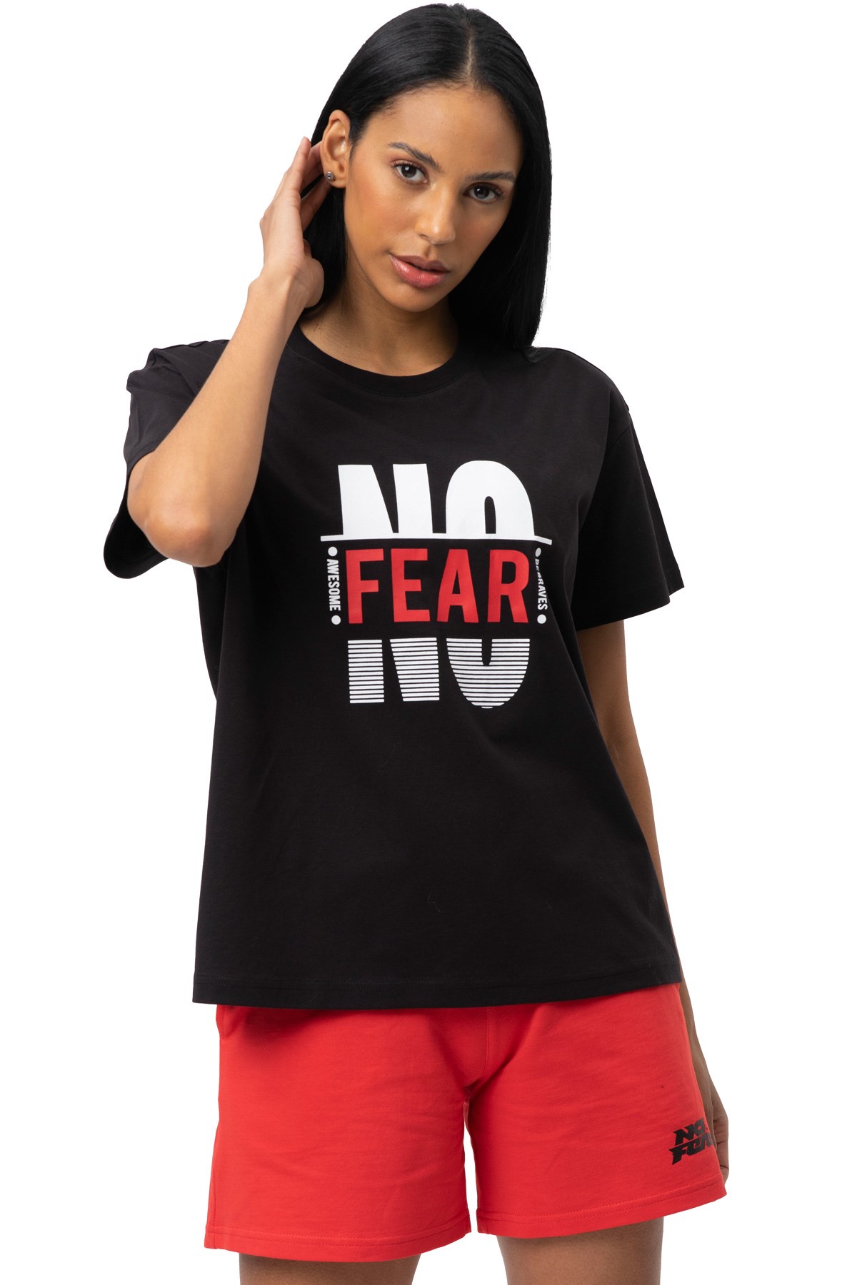 No Fear Kadın Tişört NFR-W50063 Siyah