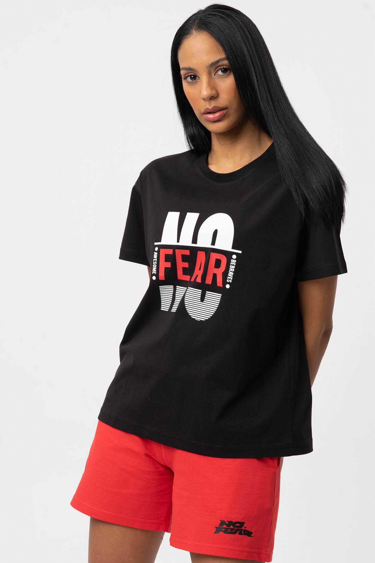 No Fear Kadın Tişört NFR-W50063 Siyah