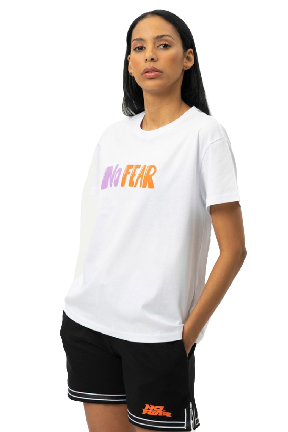 No Fear Kadın Tişört NFR-W50066 Beyaz