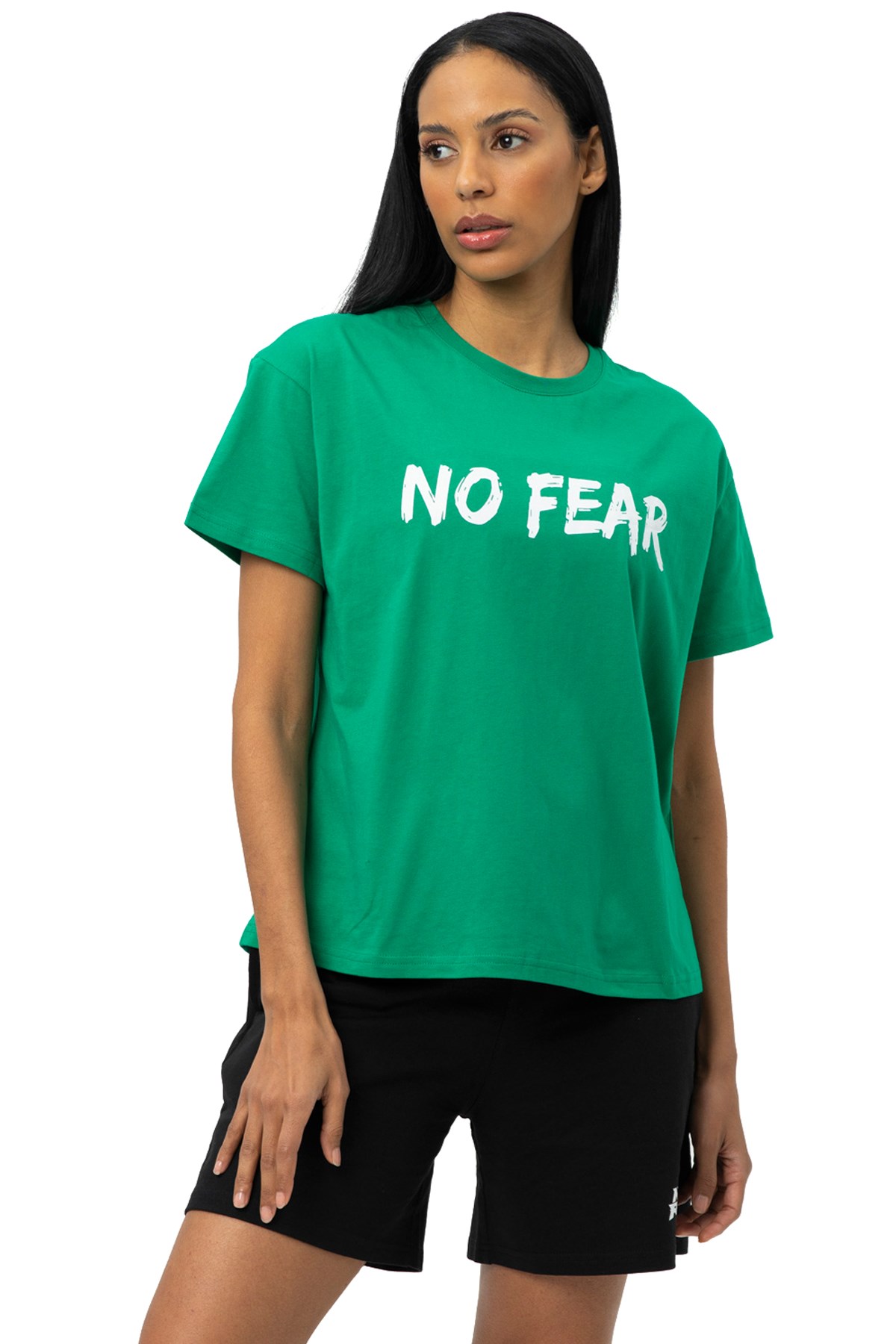 No Fear Kadın Oversize Tişört NFR-W50068 Yeşil