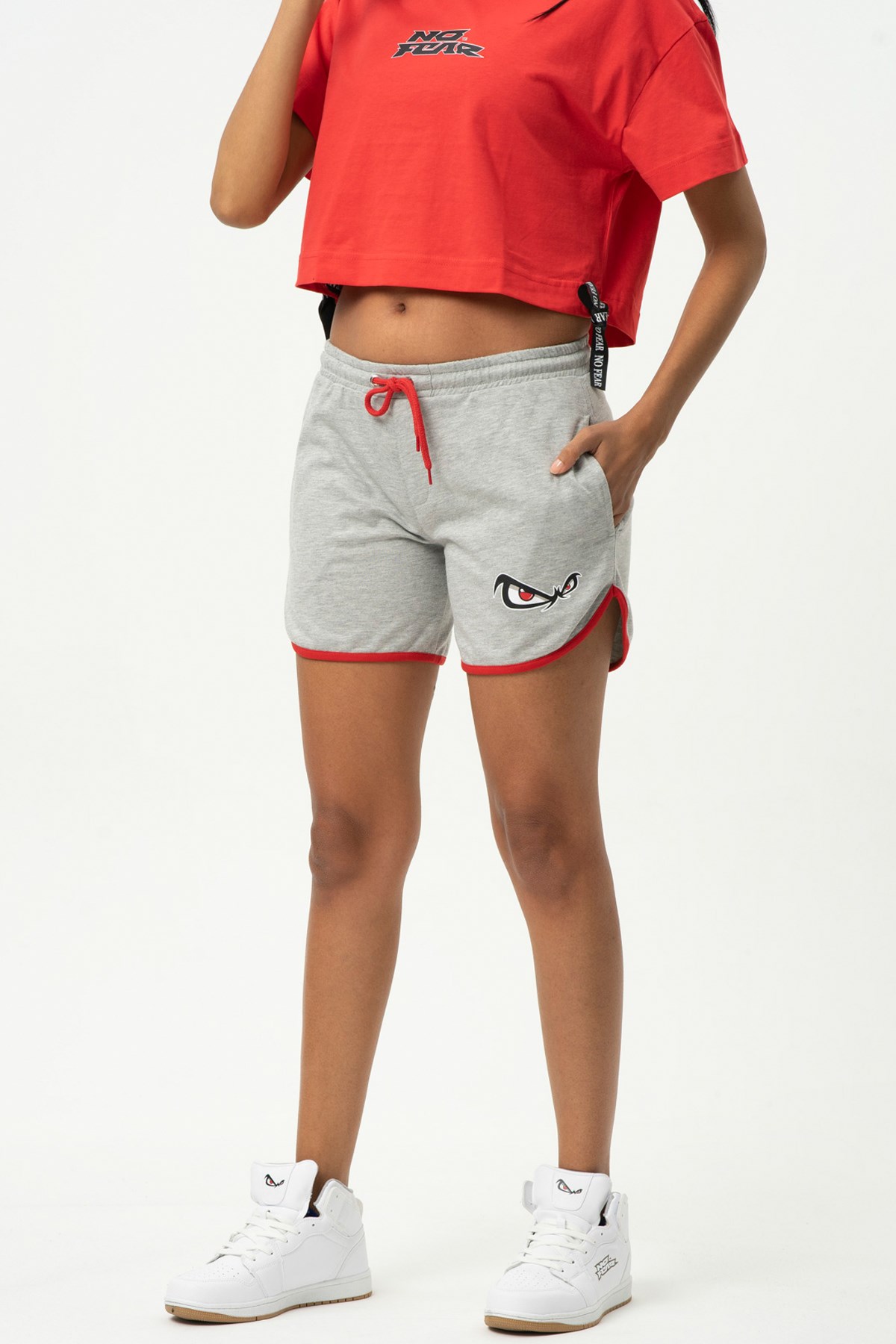 No Fear Kadın Şort NFR-W50081 Gri