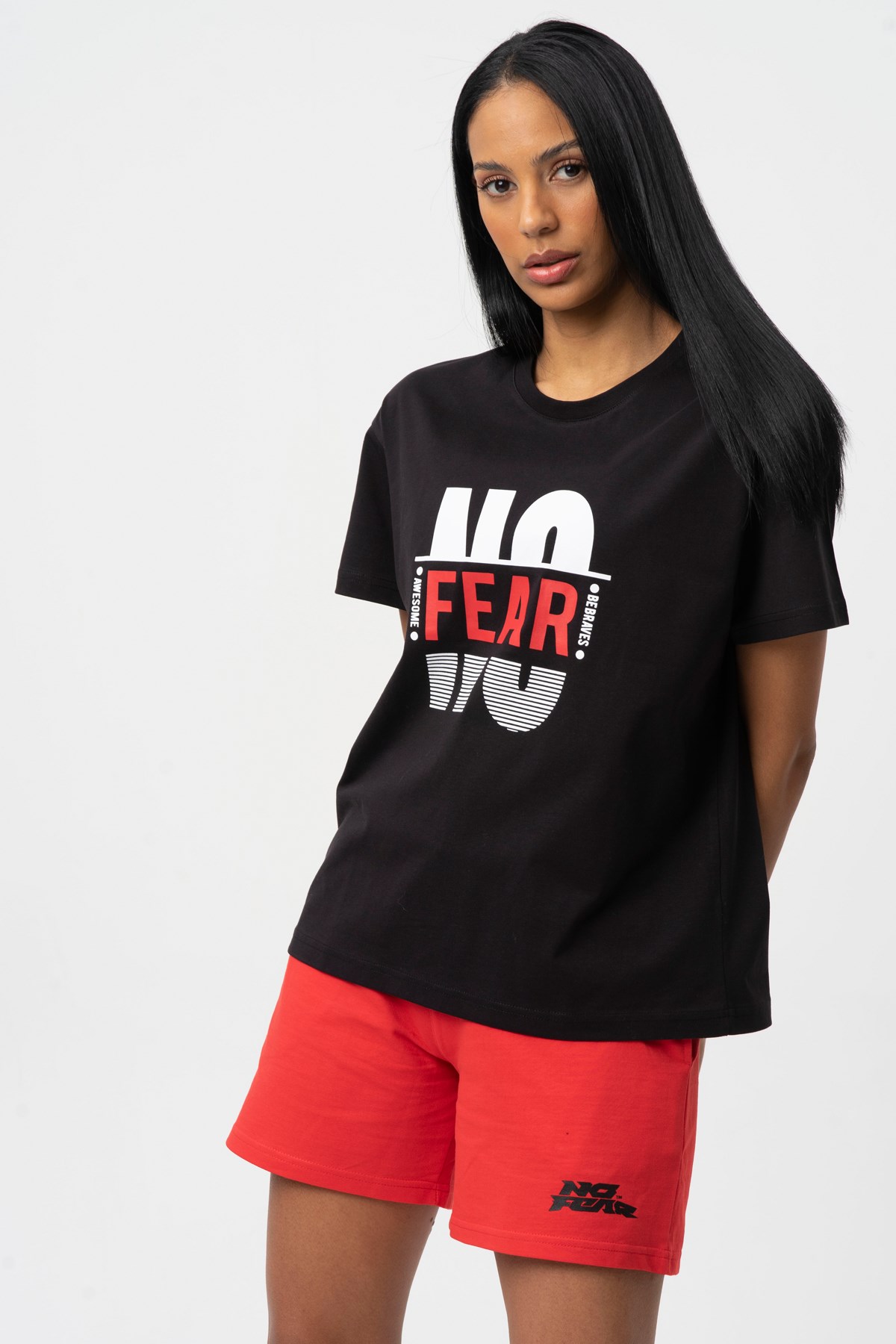 No Fear Kadın Şort NFR-W50082 Kırmızı
