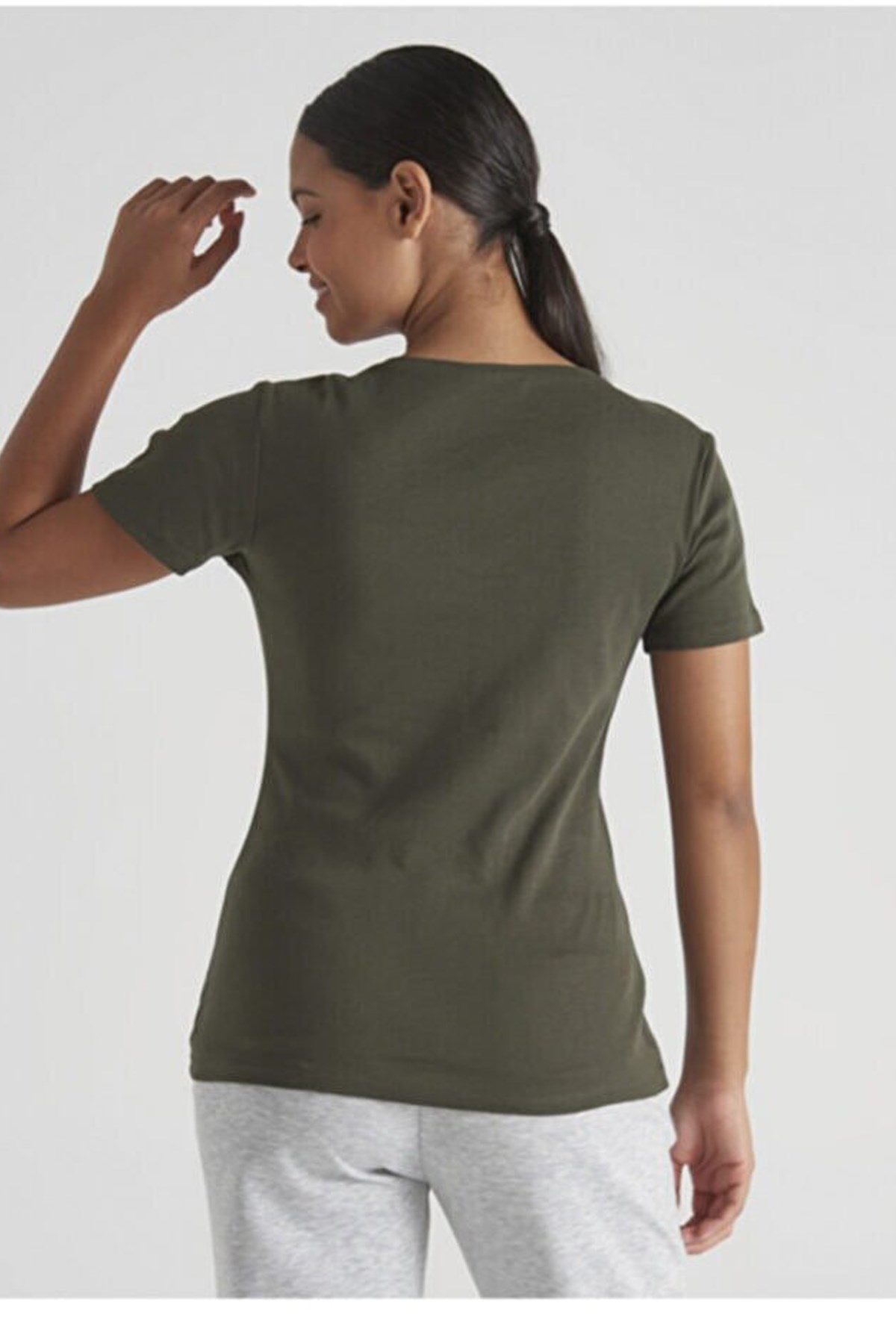 Benetton Tişört S1059 Haki