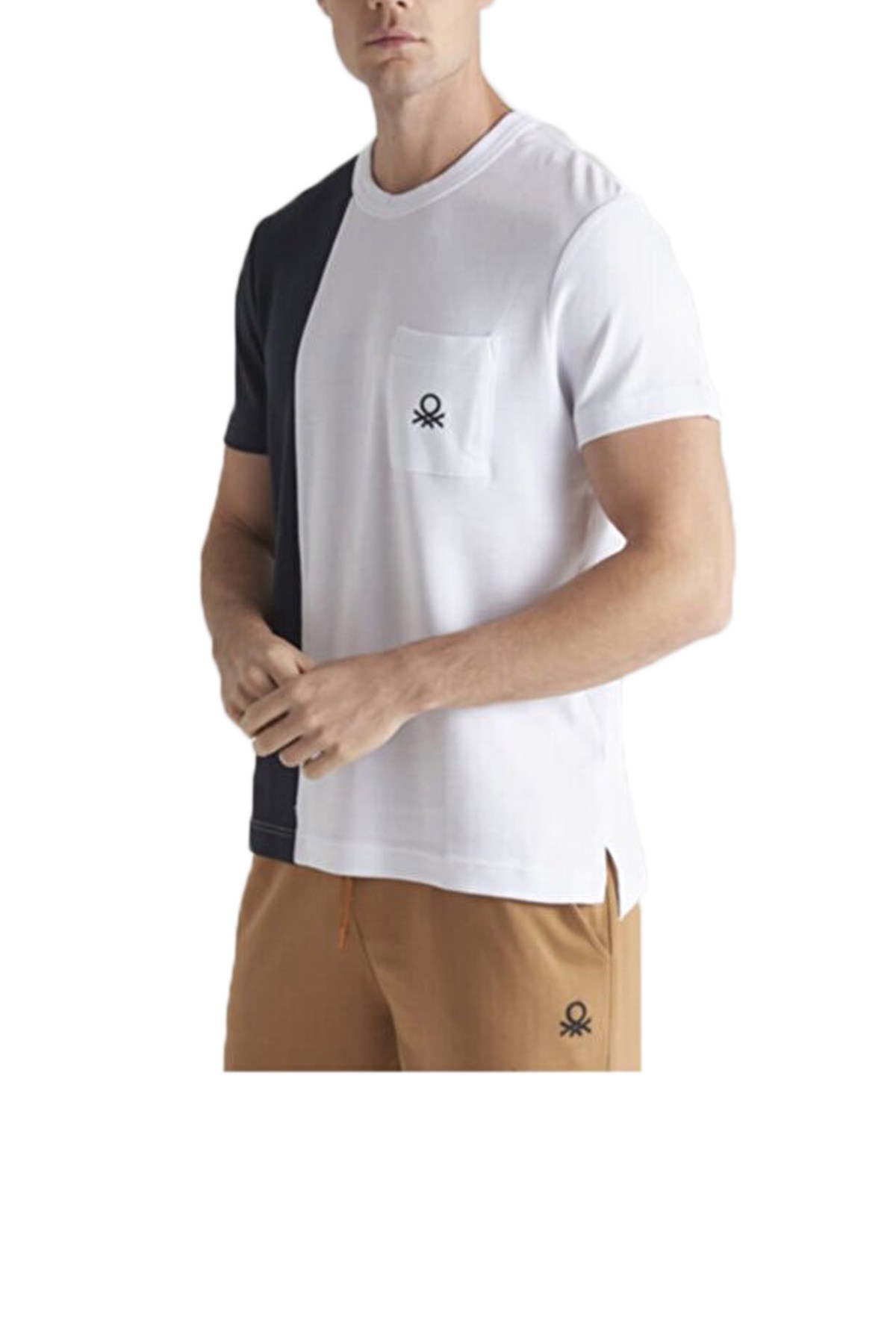 Benetton Tişört S10850 Beyaz