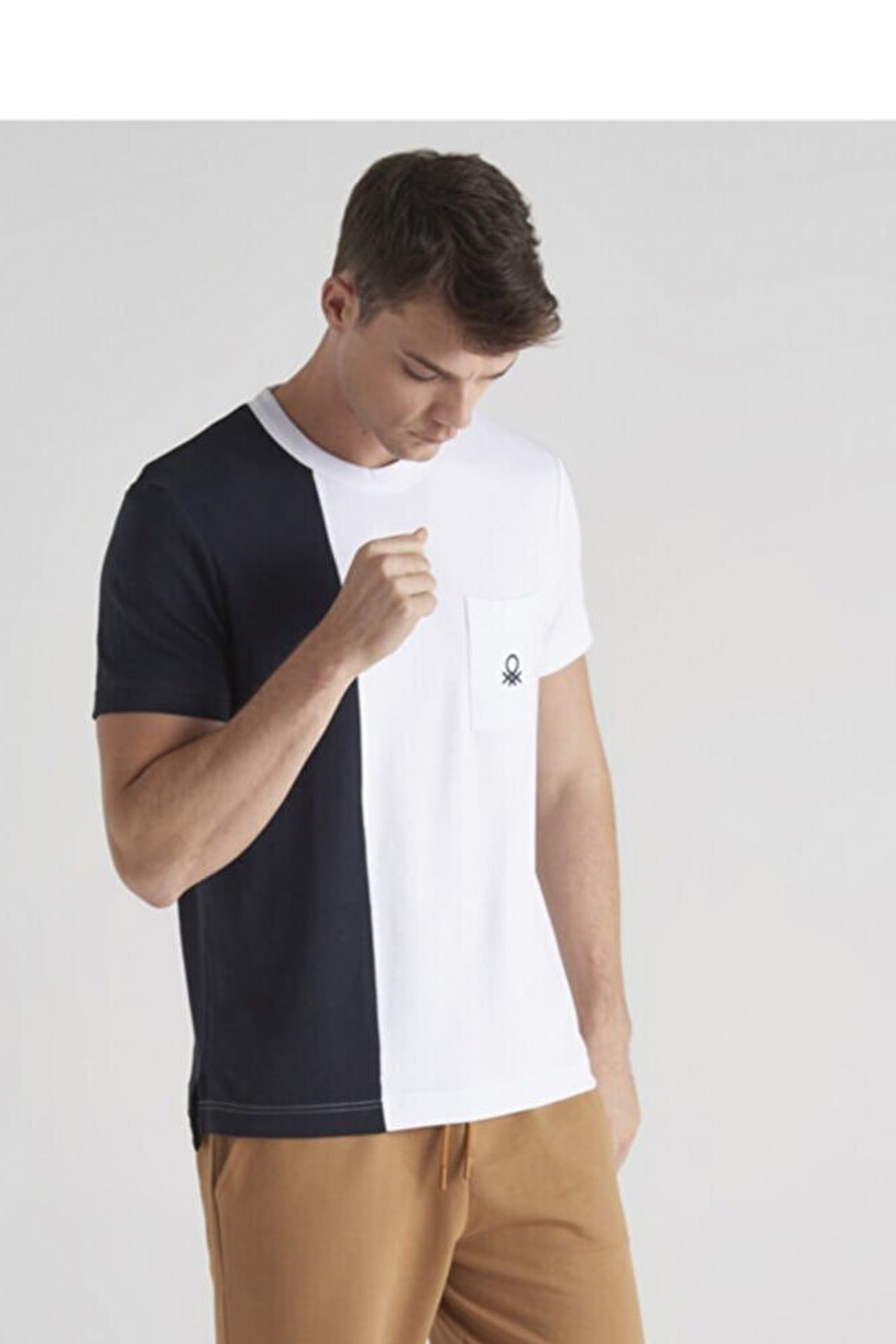 Benetton Tişört S10850 Beyaz