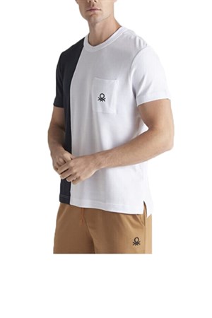 Benetton Tişört S10850 Beyaz