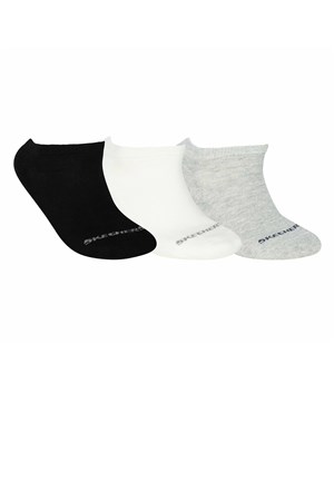 Skechers 3'lü Taban Pedli Soket Çorap S192137-900
