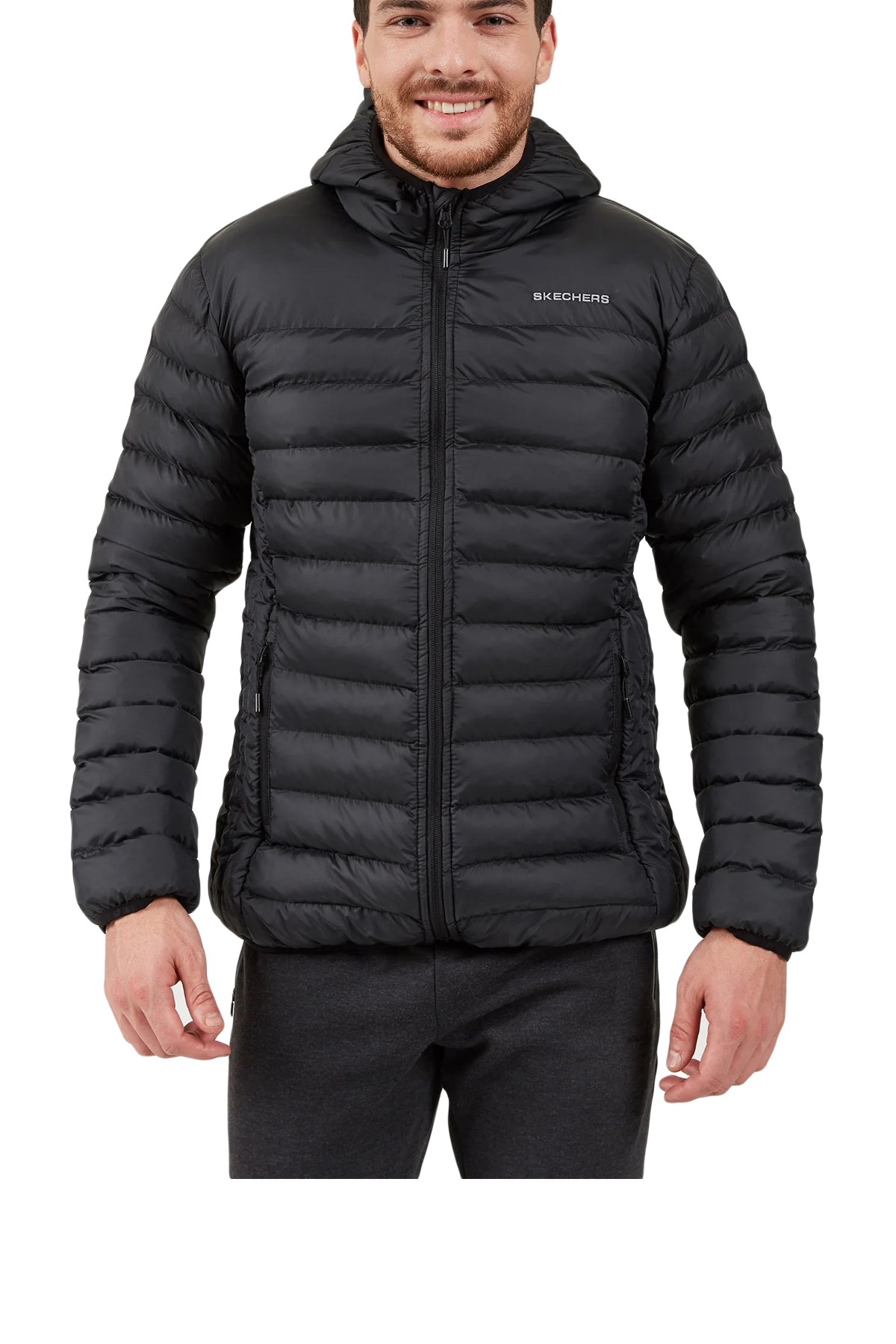 Skechers Essential Hooded Erkek Mont S202063-001 Siyah