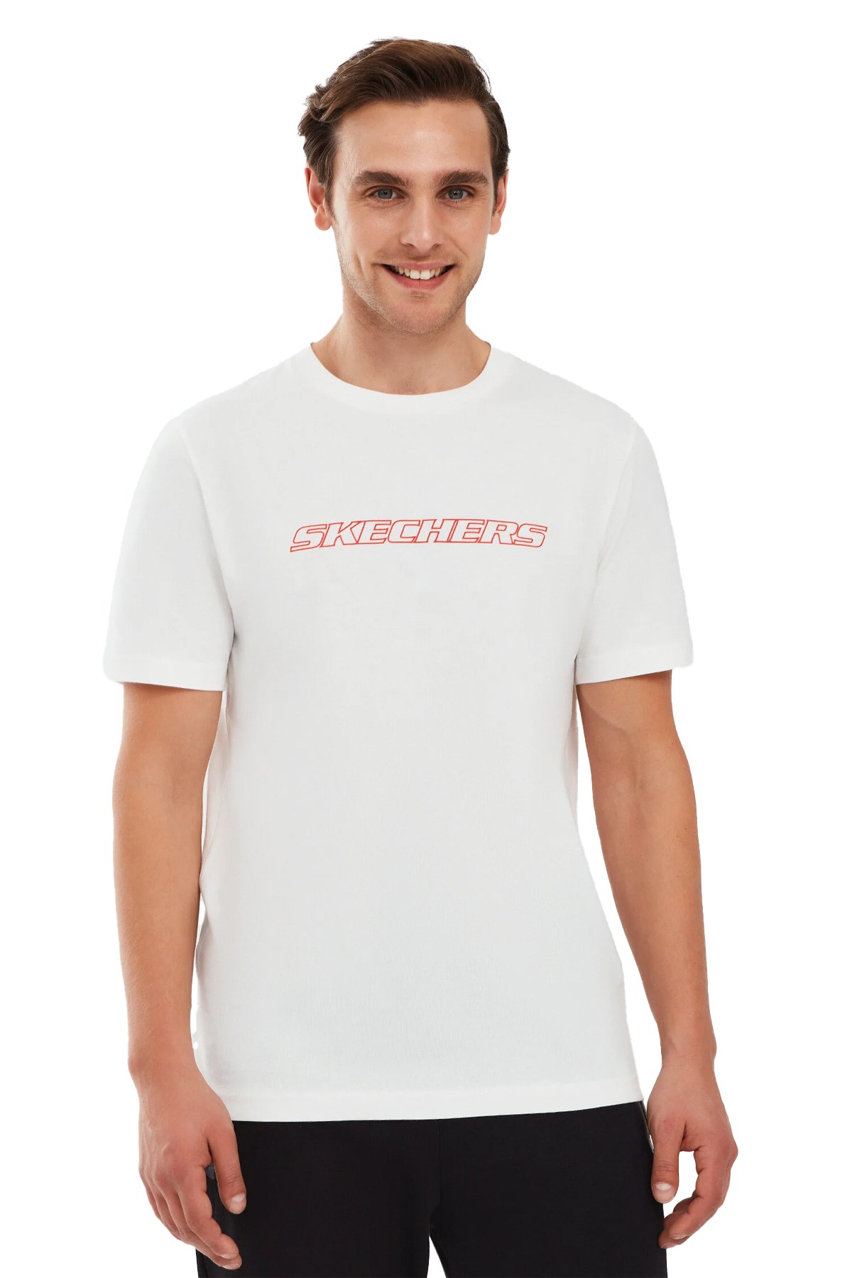 Skechers Graphic Sleeve Erkek Tişört S202243-102 Beyaz