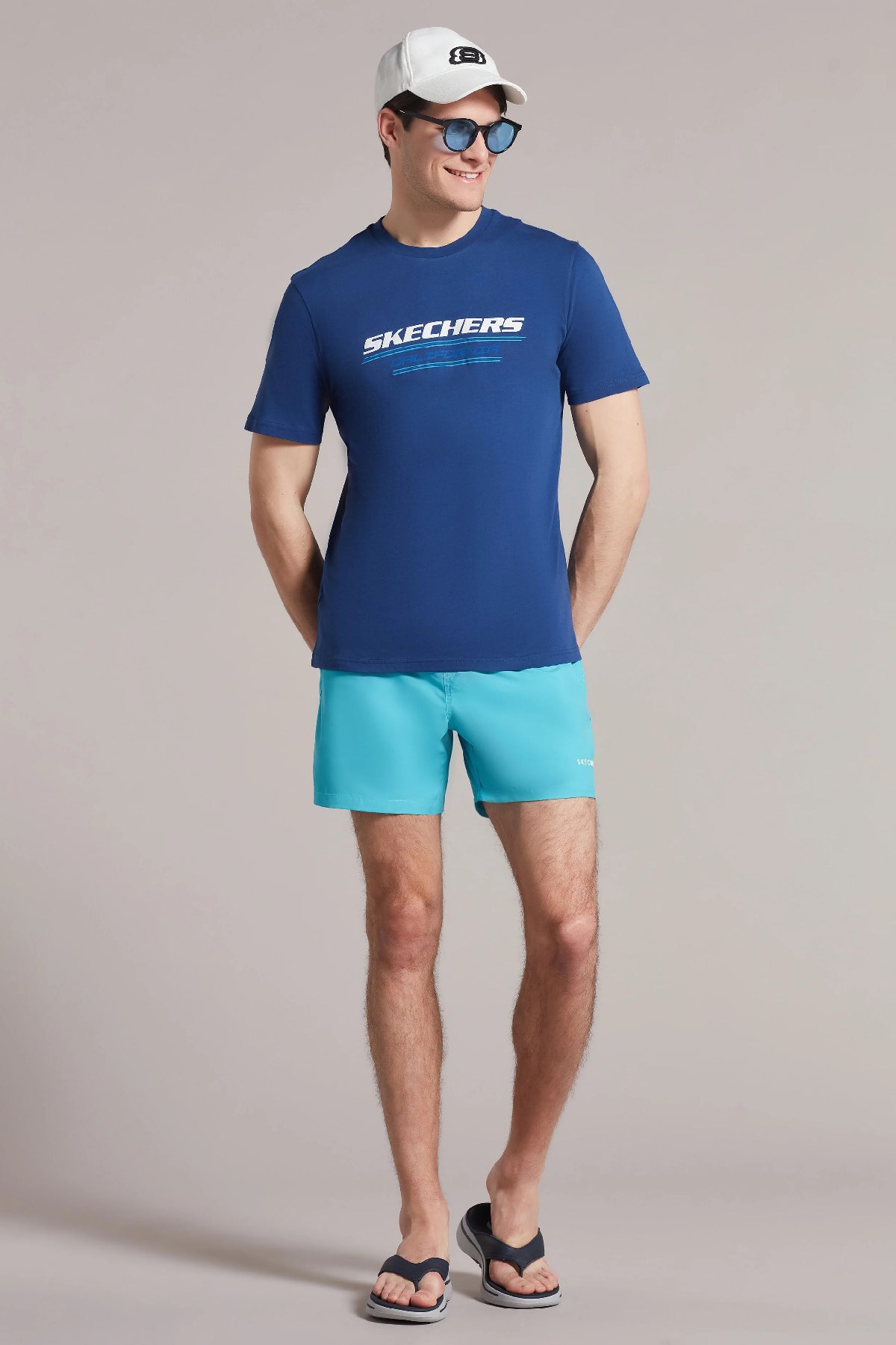 Skechers Erkek Deniz Şortu S211654-306 Mavi