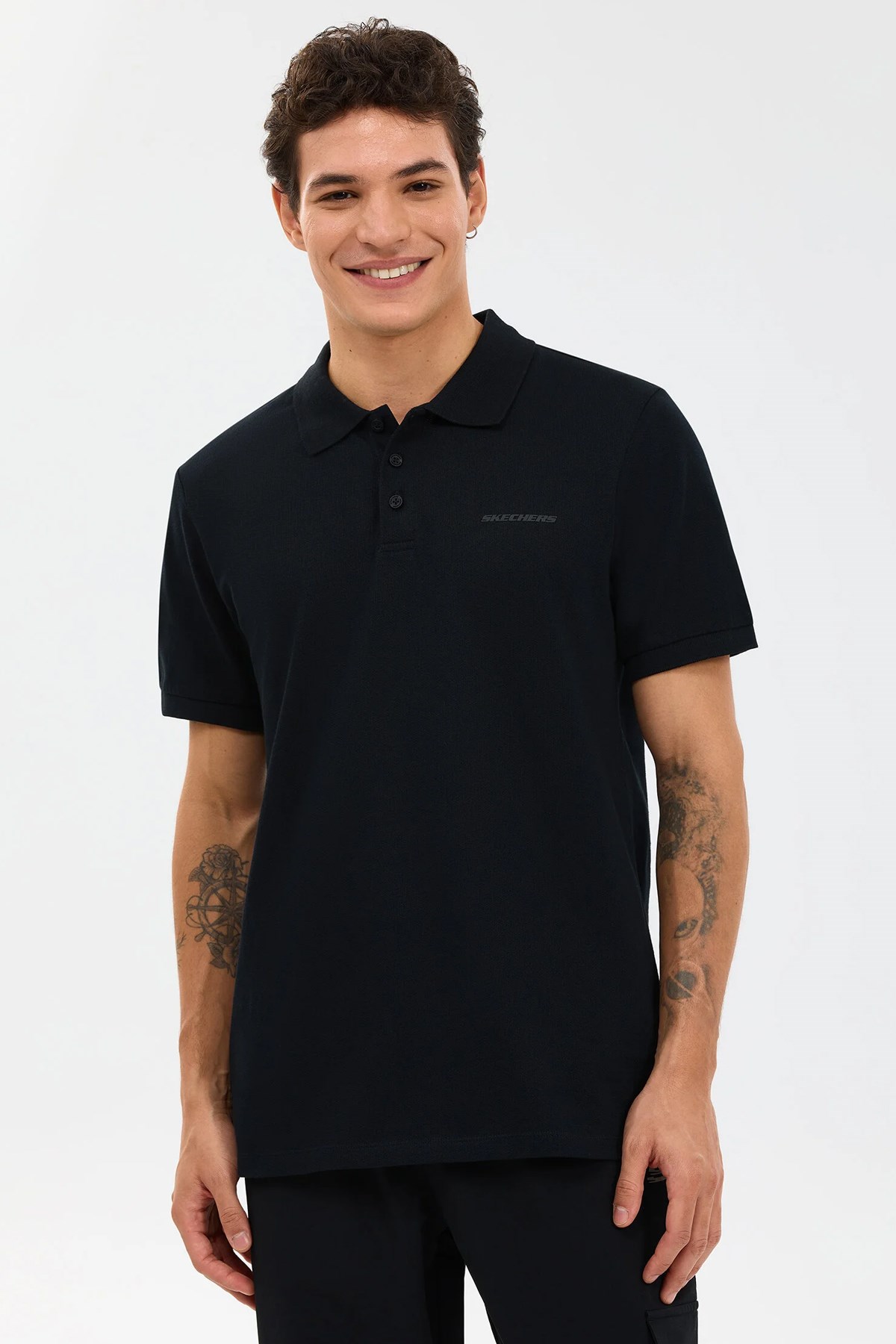 Skechers Short Sleeve Erkek Tişört S211800-3817 Siyah