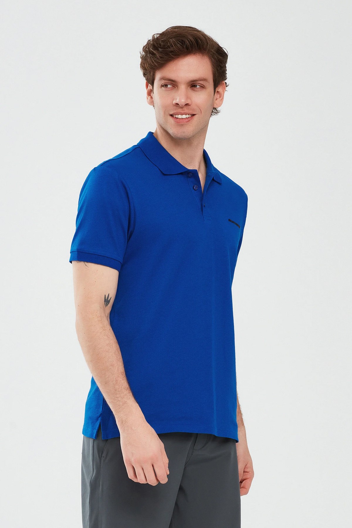 Skechers Sleeve Erkek Polo Tişört S211800-403 Mavi
