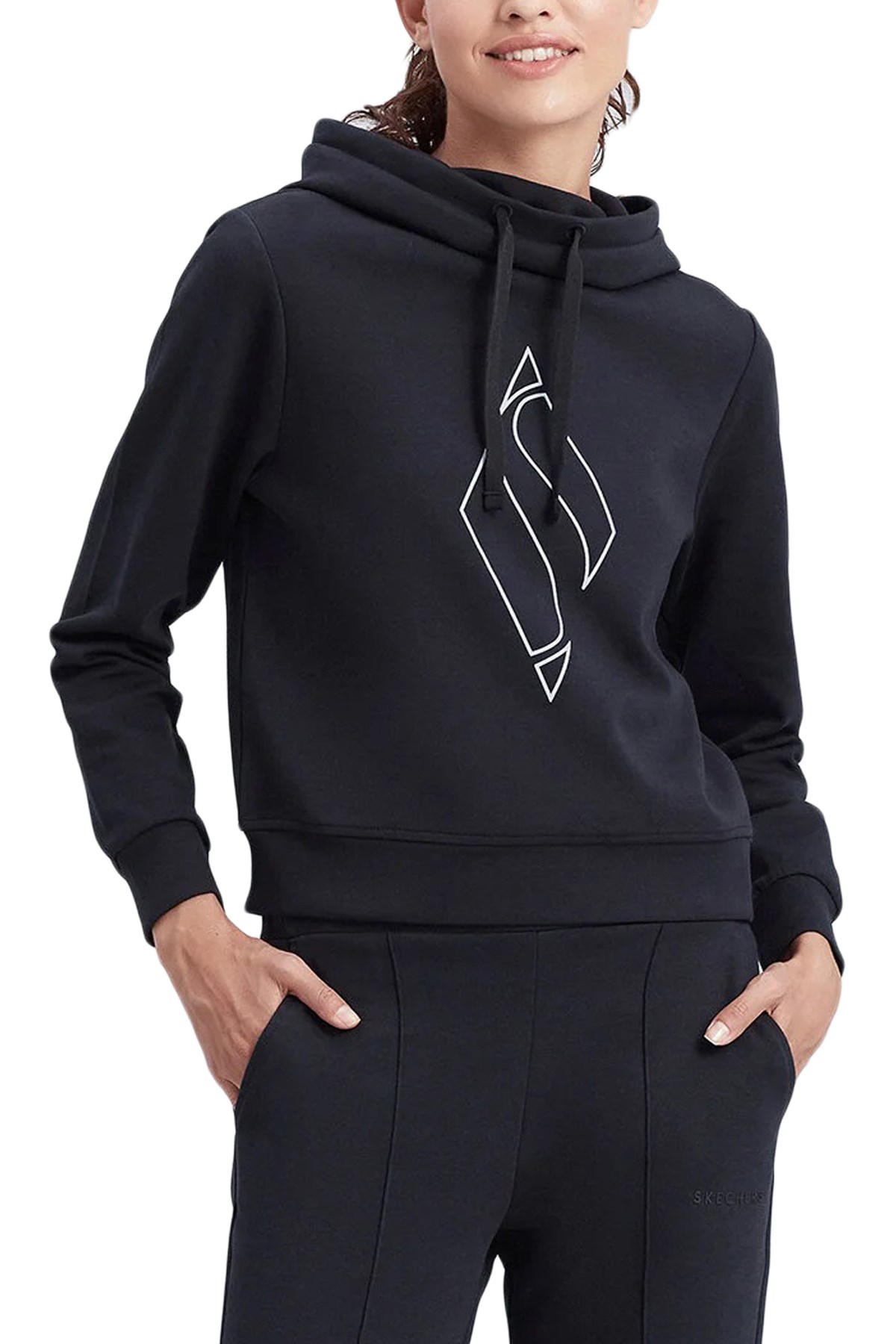 Skechers Big Logo Kadın Sweatshirt S212053-001 Siyah